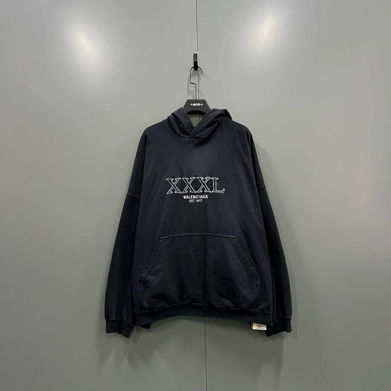 Balenciaga 3XL embroidered hoodie