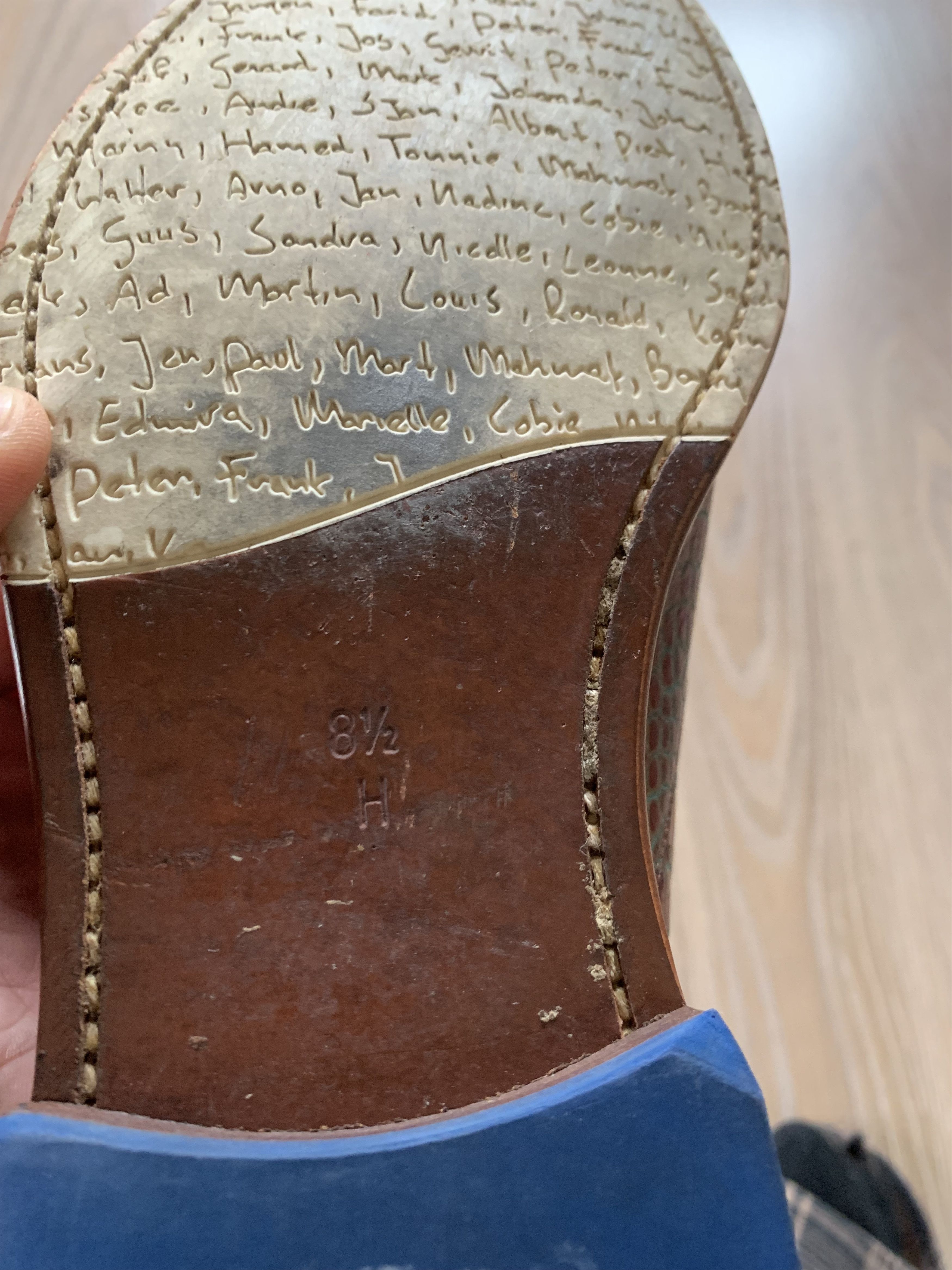 Floris van Bommel Floris Van Bommel Croc Embossed Leather Derby Shoes Size US 8.5 / EU 41-42 - 10 Thumbnail