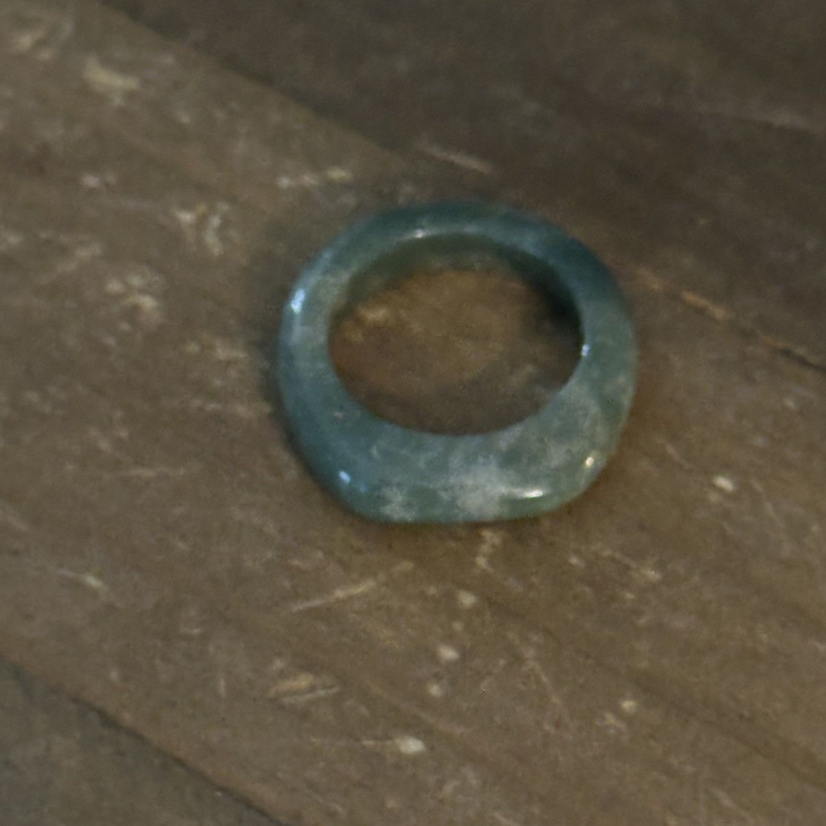 Vintage Vintage green Jade band ring Size ONE SIZE - 6 Thumbnail