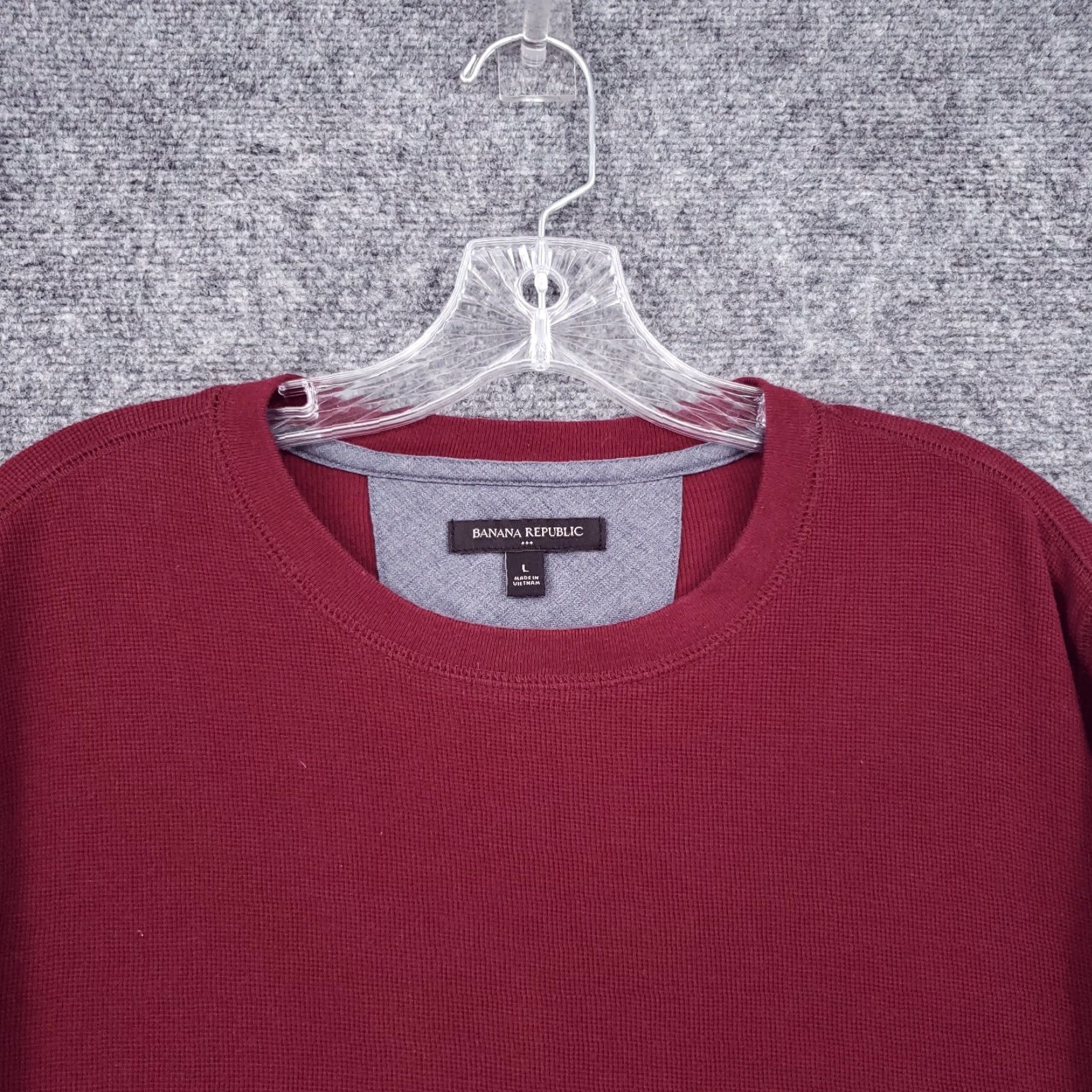 Banana Republic Banana Republic Sweater Mens L Red Pullover Knit Crew Neck Long Sleeve Regular Fit Fashion Knitwear Classics Size US L / EU 52-54 / 3 - 3 Thumbnail