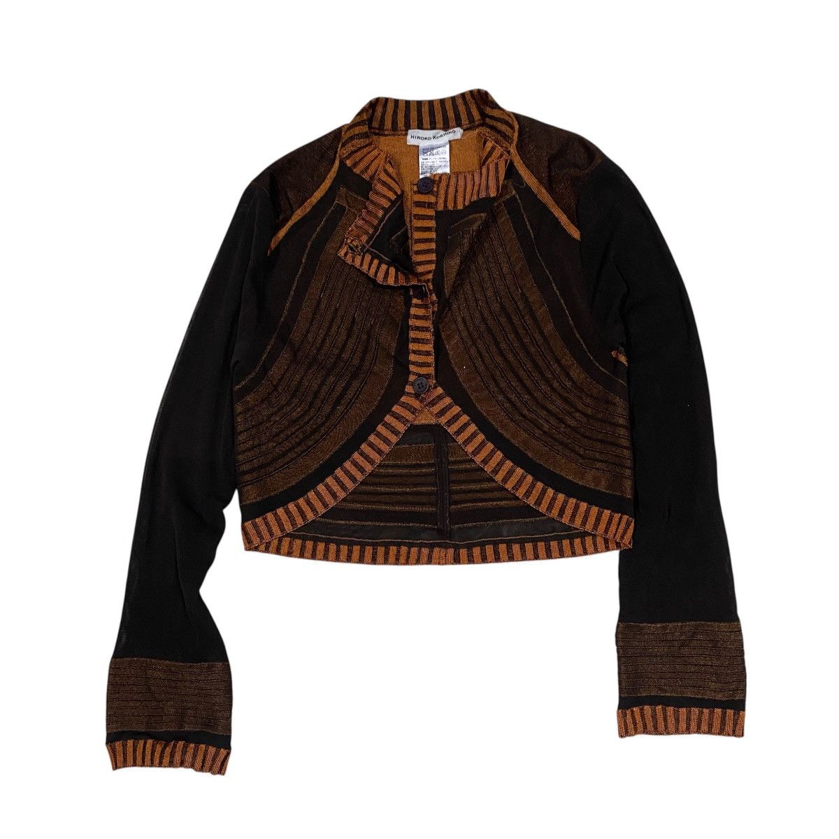 Hiroko Koshino Homme ‼️LAST DROP‼️Hiroko Koshino Cropped Panel Knit Jacket Size XS / US 0-2 / IT 36-38 - 5 Thumbnail