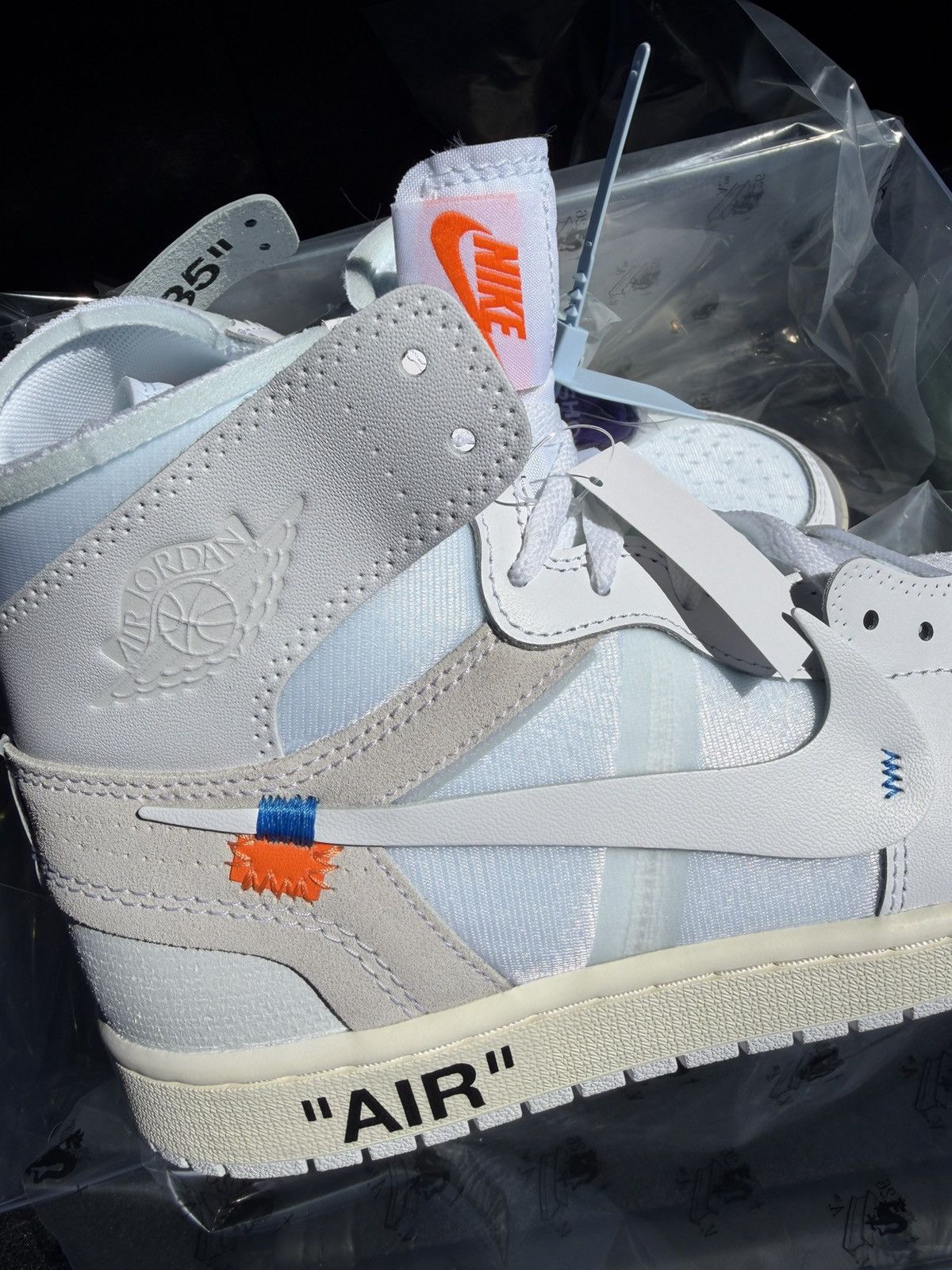 Nike × Off-White Air Jordan 1 High Virgil Abloh Archive “Alaska” Sz 10 DS Size US 10 / EU 43 - 2 Thumbnail