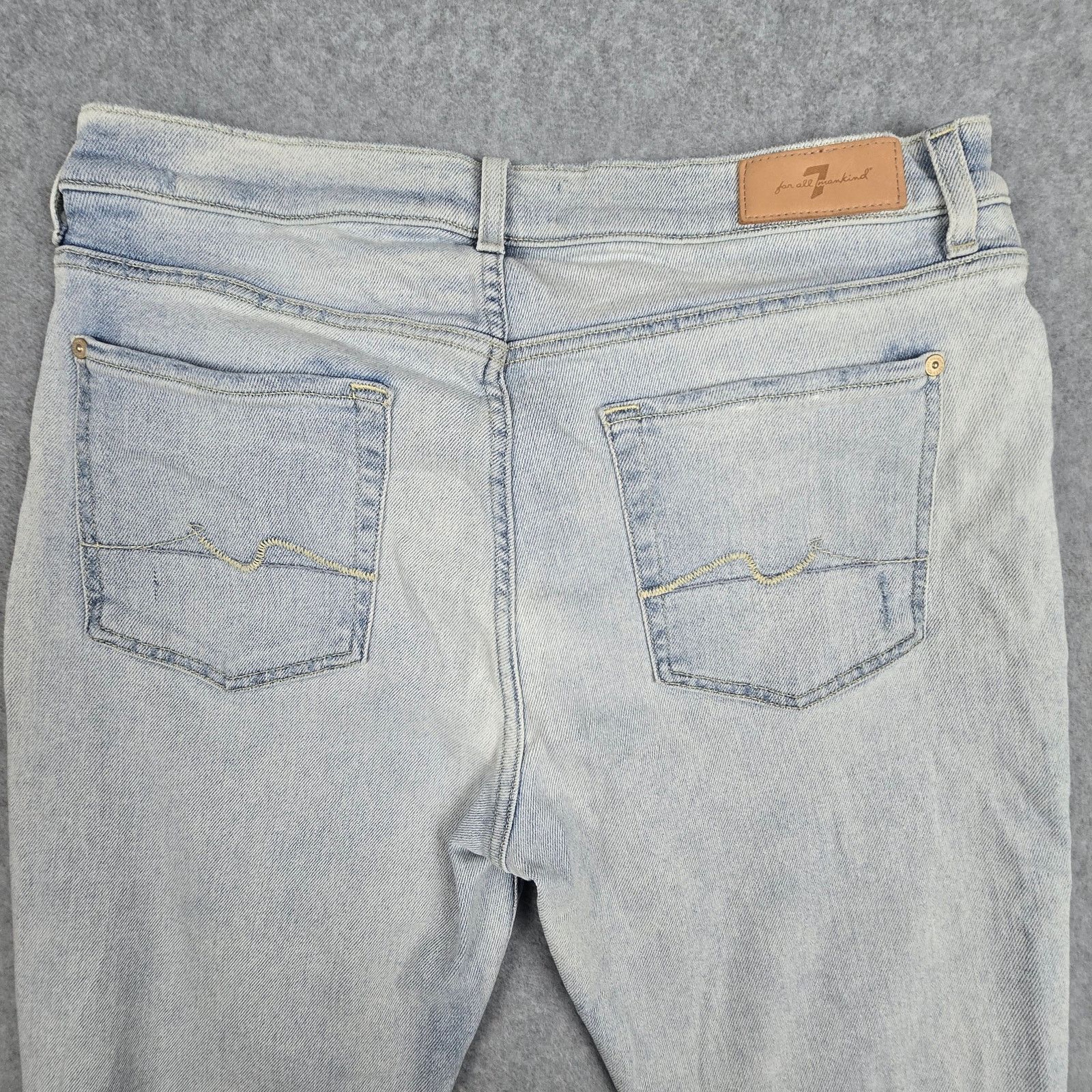 7 For All Mankind 7 for All Mankind 31 Josephina Distressed Button Fly Jeans Size 31" - 8 Thumbnail