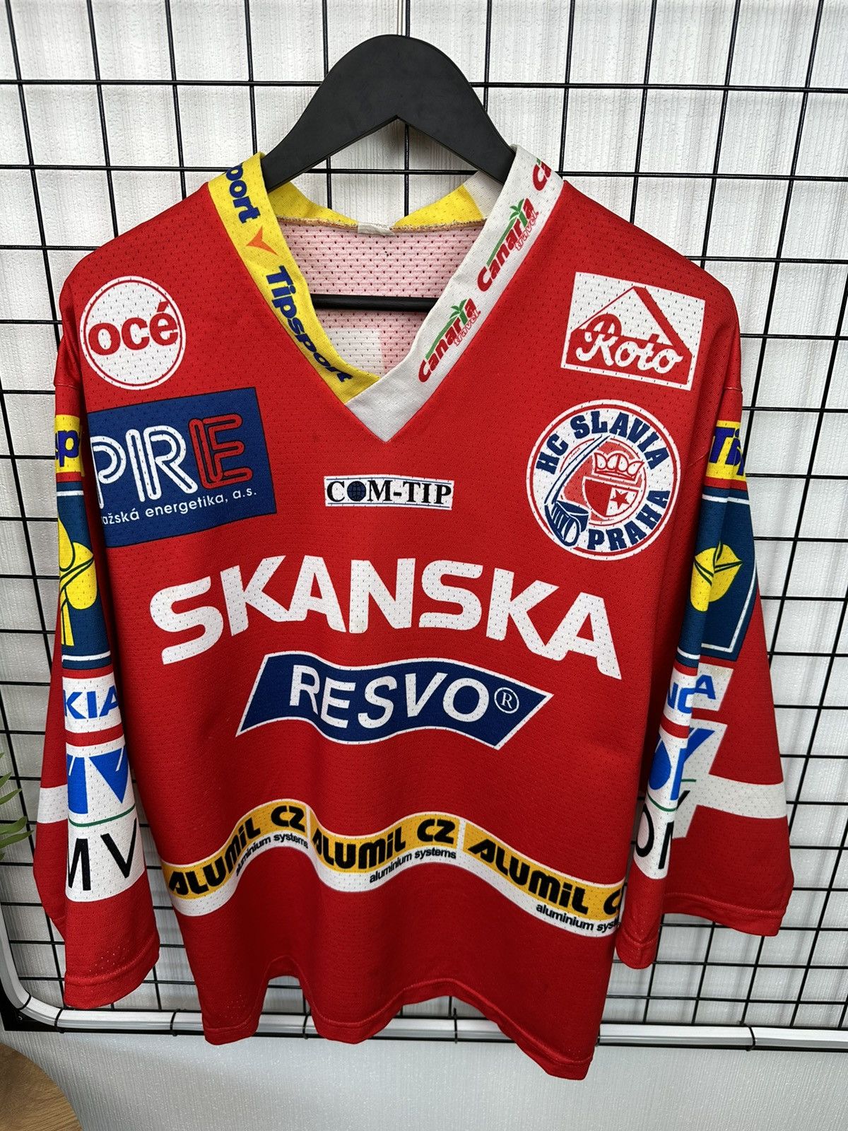 Vintage HC Slavia Praha #15 Stumpel jersey 2004-05 Hockey Men S Red Size US S / EU 44-46 / 1 - 5 Thumbnail