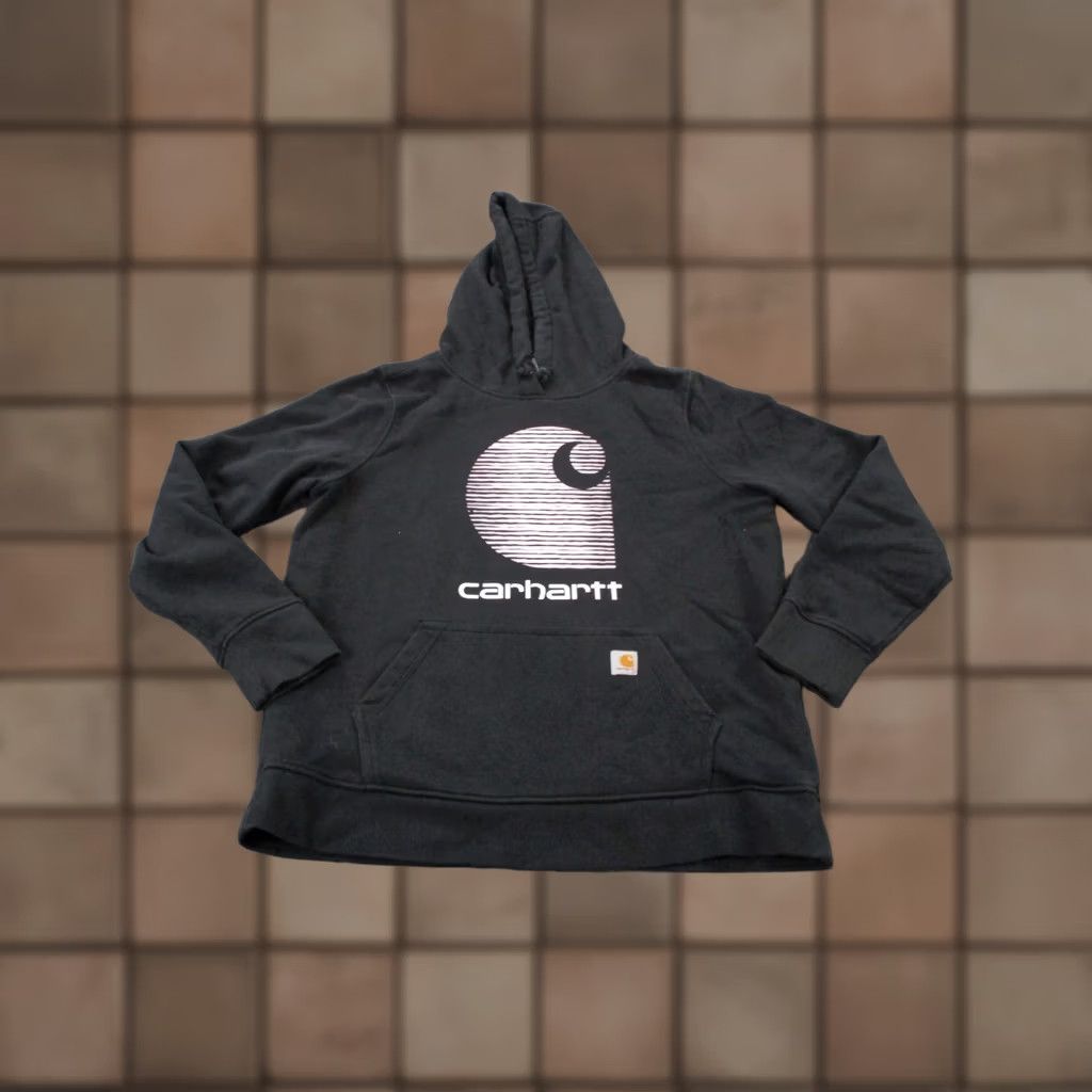 Carhartt VINTAGE Carhartt Shirt Womens L Black Hoodie Sweatshirt Women Pullover Relaxed Rain Defender Size L / US 10 / IT 46 - 1 Thumbnail