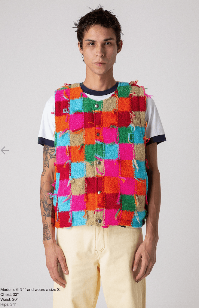 image of $655 Andersson Bell Reversible Intarsia Knit Vest in Green, Men's (Size Small)