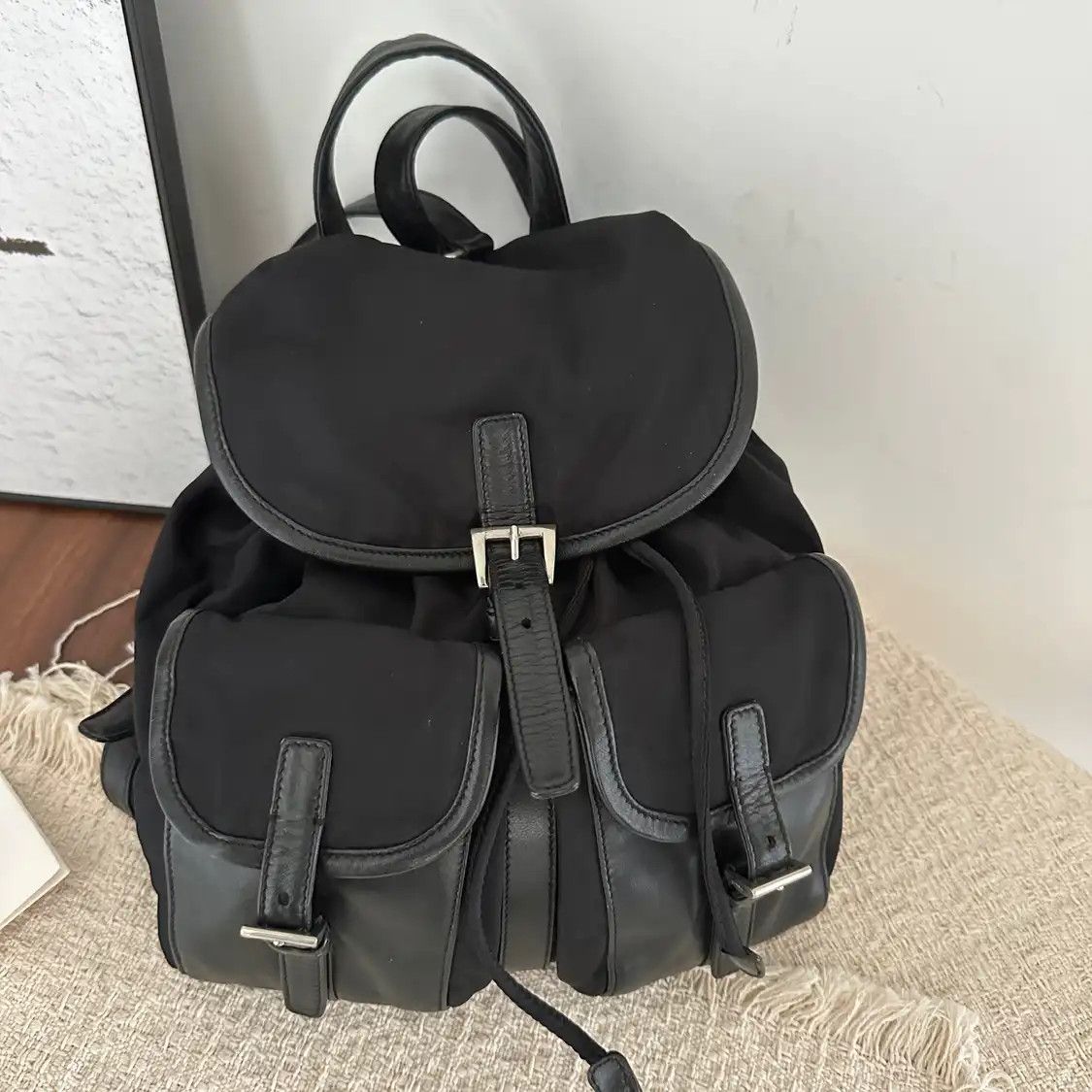 Prada PRADA Re-Nylon Medium black nylon backpack Size ONE SIZE - 1 Thumbnail