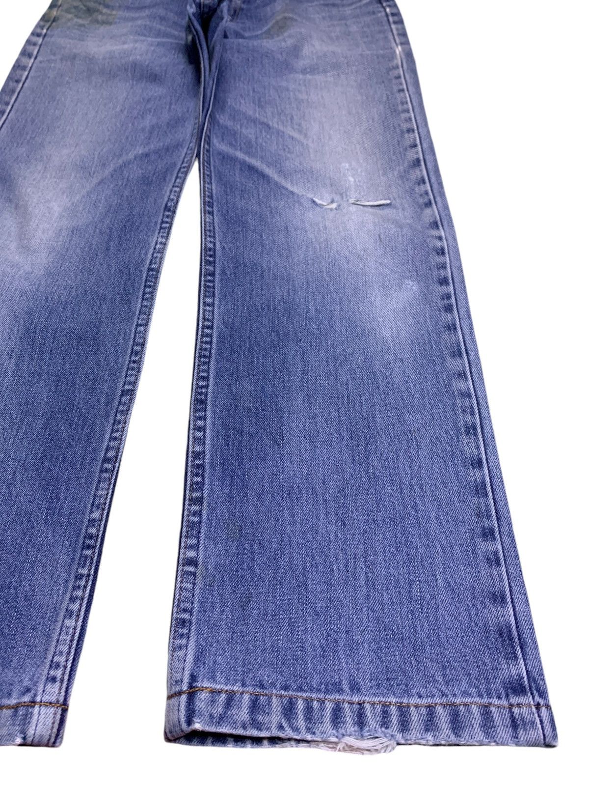Levi's Vintage 80s Levis 605 Orange Tab Blue Wash Distressed Jeans Size US 30 / EU 46 - 7 Thumbnail