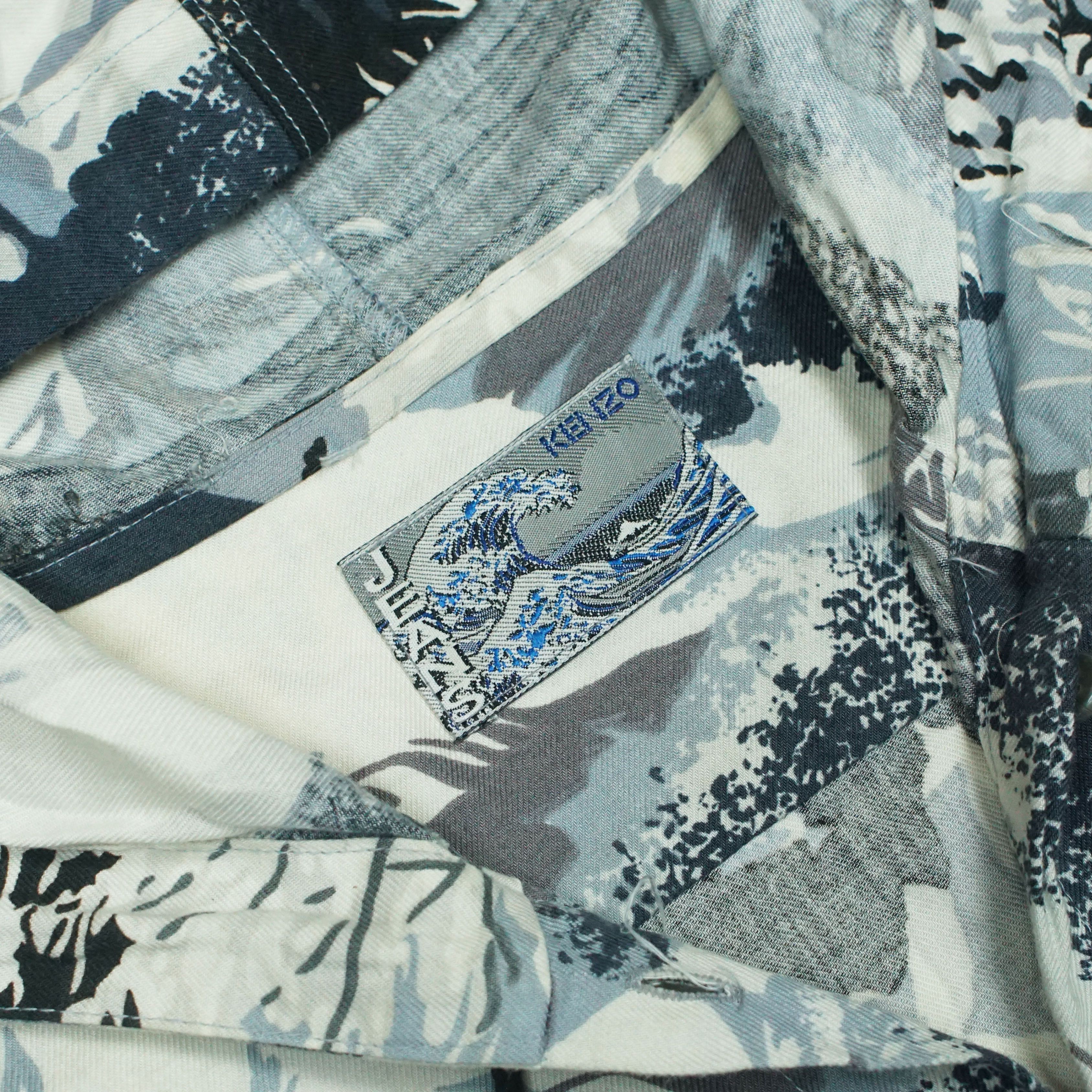 Kenzo *NoTariff 90s Kenzo Printed Hooded Shirt Size US S / EU 44-46 / 1 - 4 Thumbnail