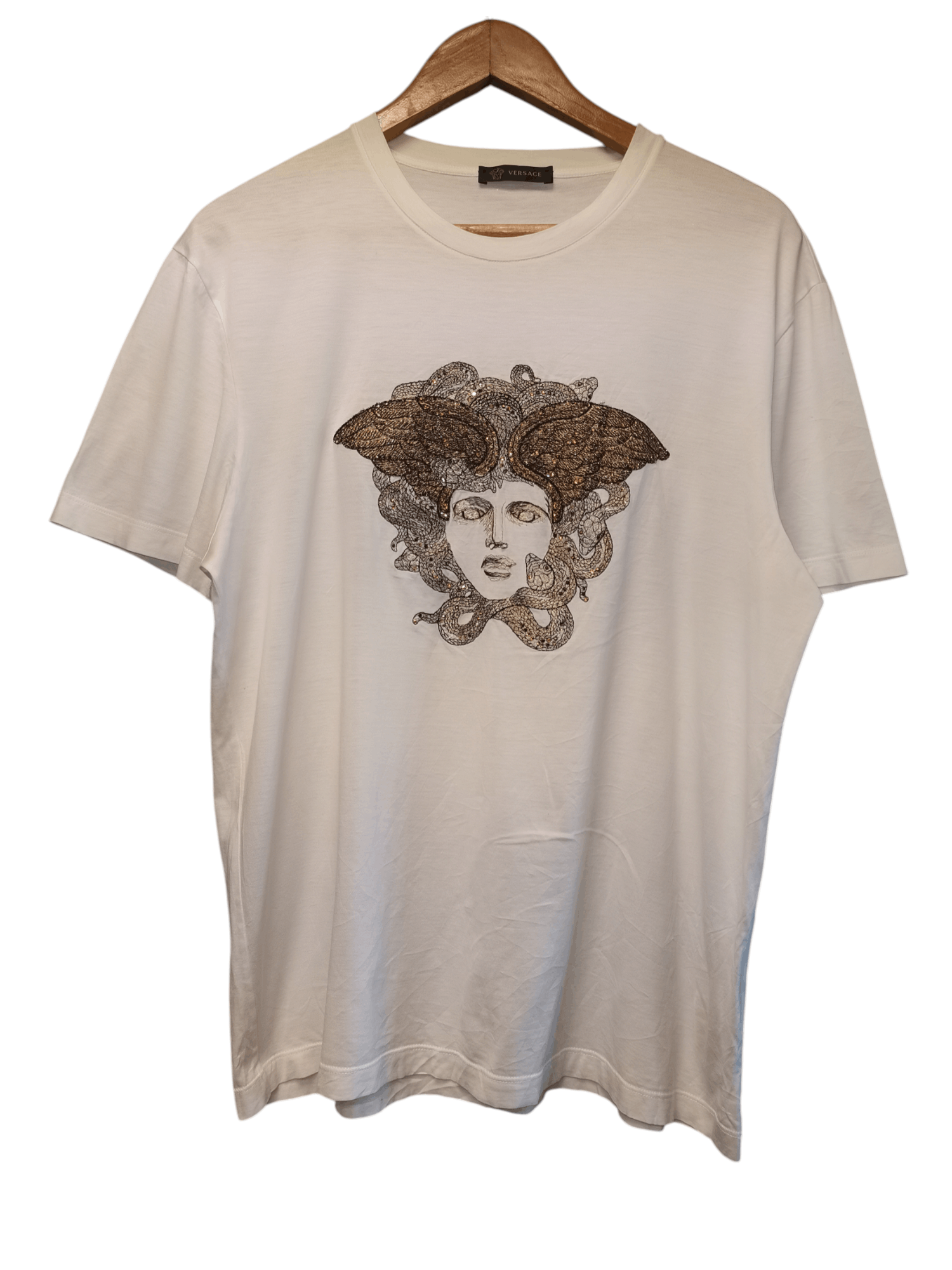 Versace embroidered sequins Medusa shirt