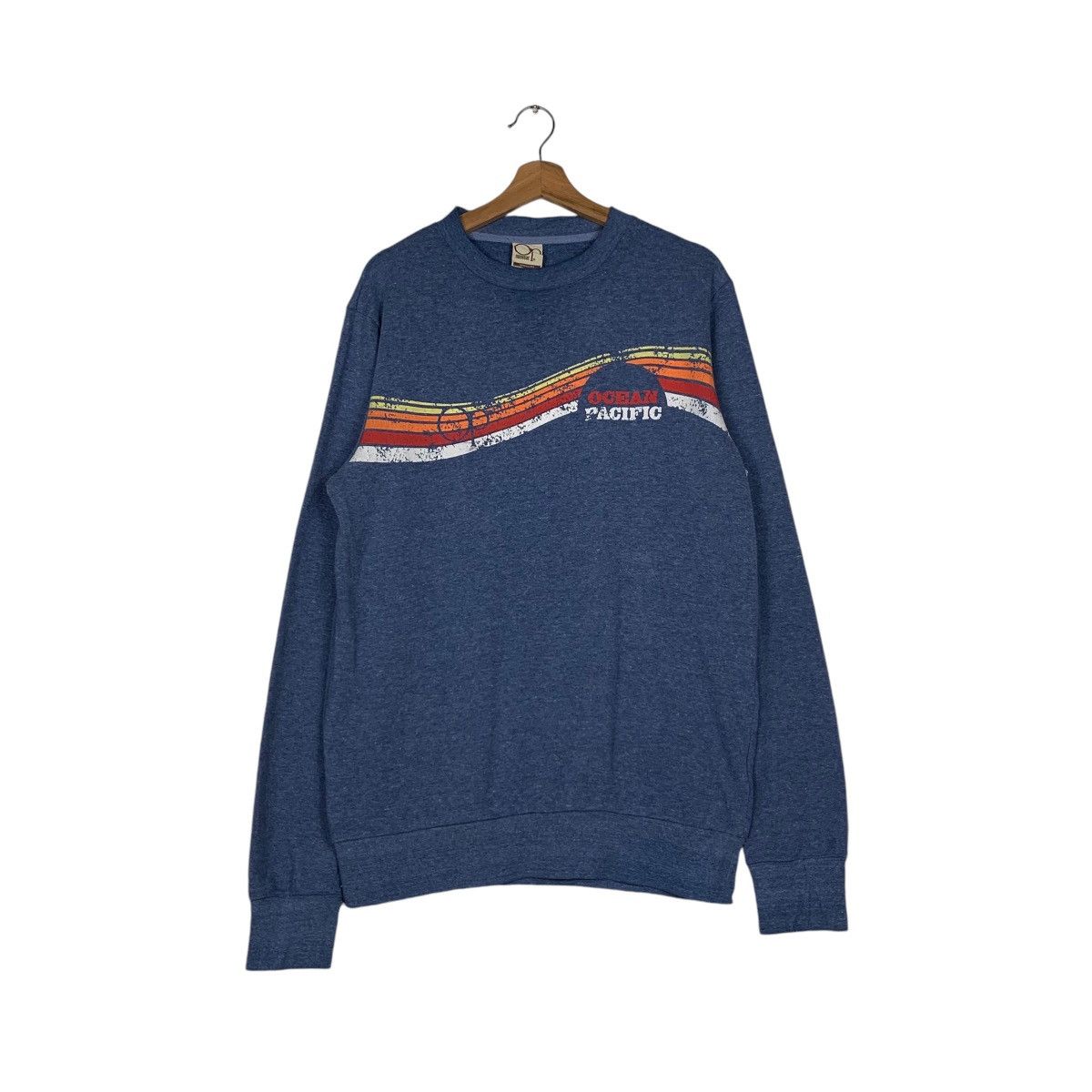 Ocean Pacific OCEAN PACIFIC Blue Crewneck Sweatshirt #1531-C69 Size US XL / EU 56 / 4 - 1 Thumbnail