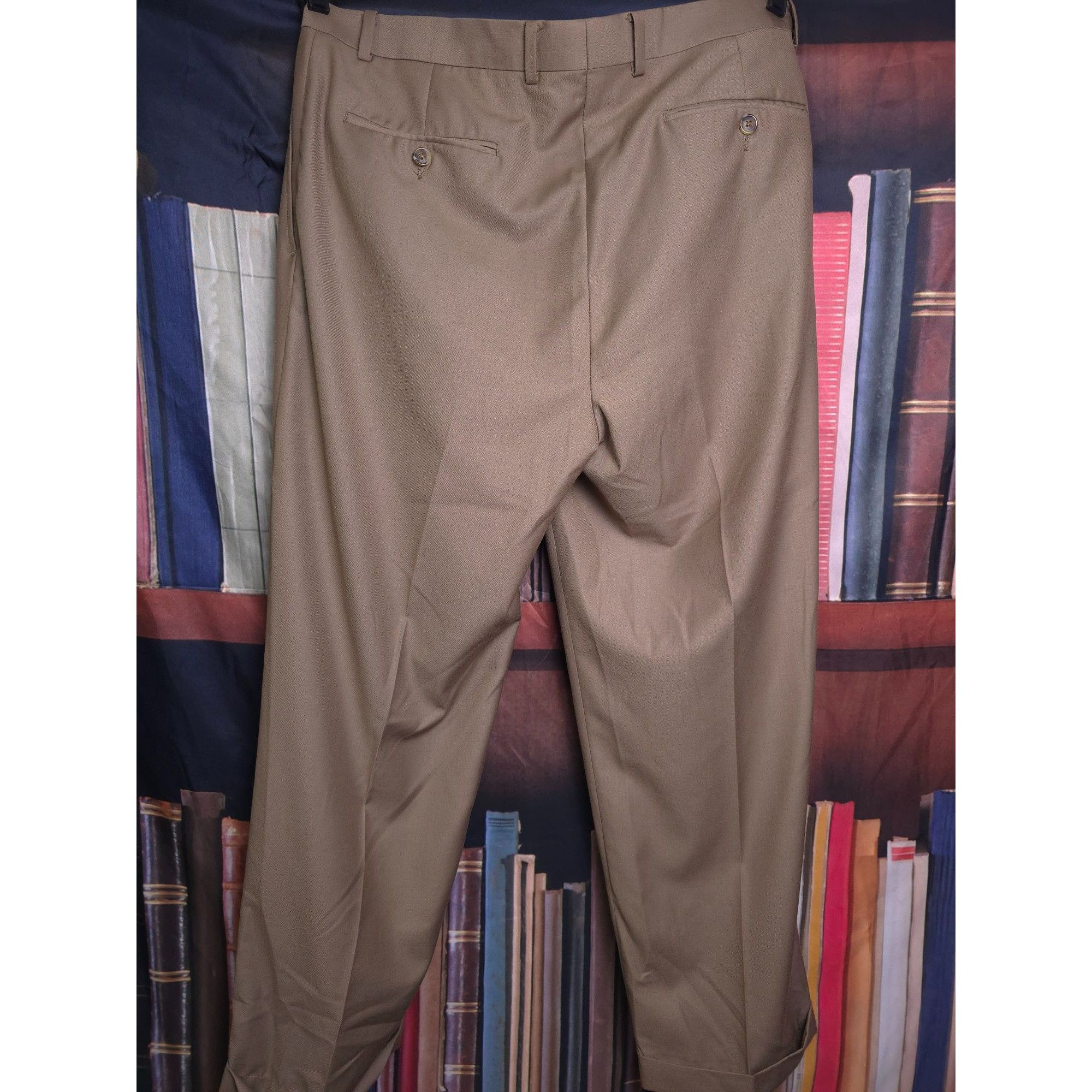 Daniel Cremieux Daniel Cremieux Signature Collection Mens Pleated Dress Pant Size 34R - 6 Thumbnail