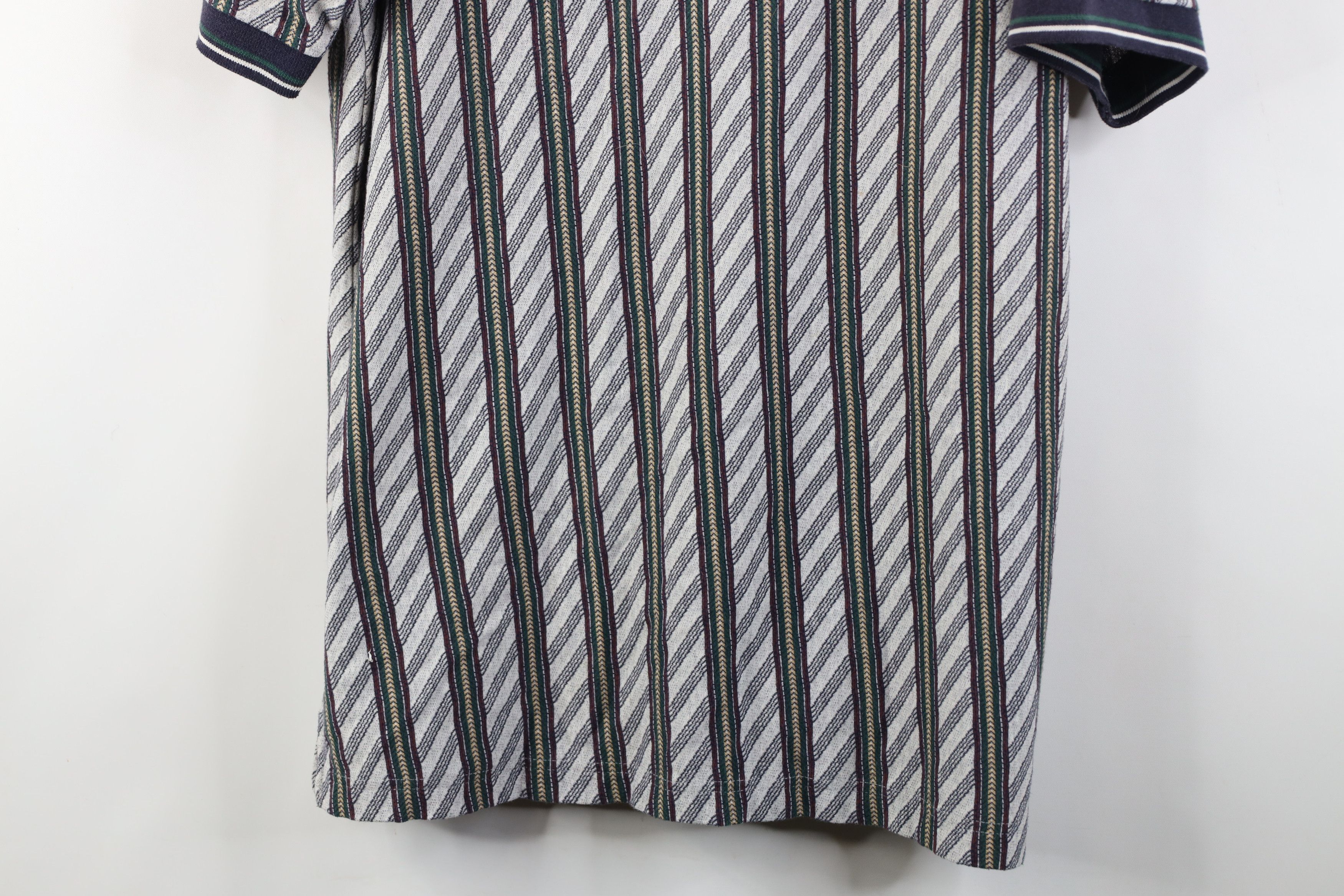 Vintage Vintage 90s Streetwear Striped Knit Collared Golf Polo Size US L / EU 52-54 / 3 - 3 Thumbnail