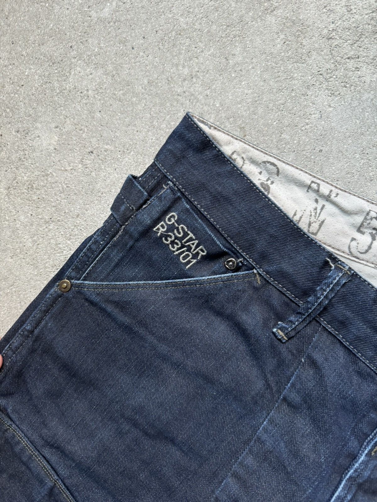 G-Star × If Six Was Nine × Vintage Vintage G Star Raw Waxed Jeans 33/01 Size US 34 / EU 50 - 8 Thumbnail