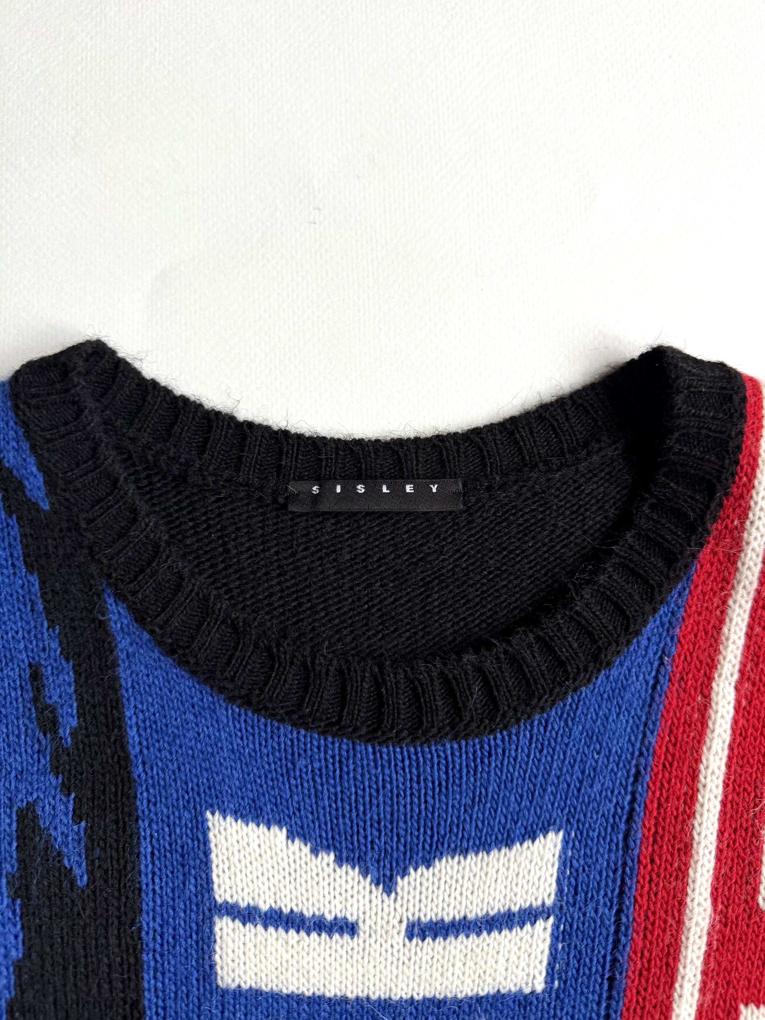 Sisley Sisley Wool Knit Racing Style y2k Sweater XS Size US XS / EU 42 / 0 - 2 Thumbnail