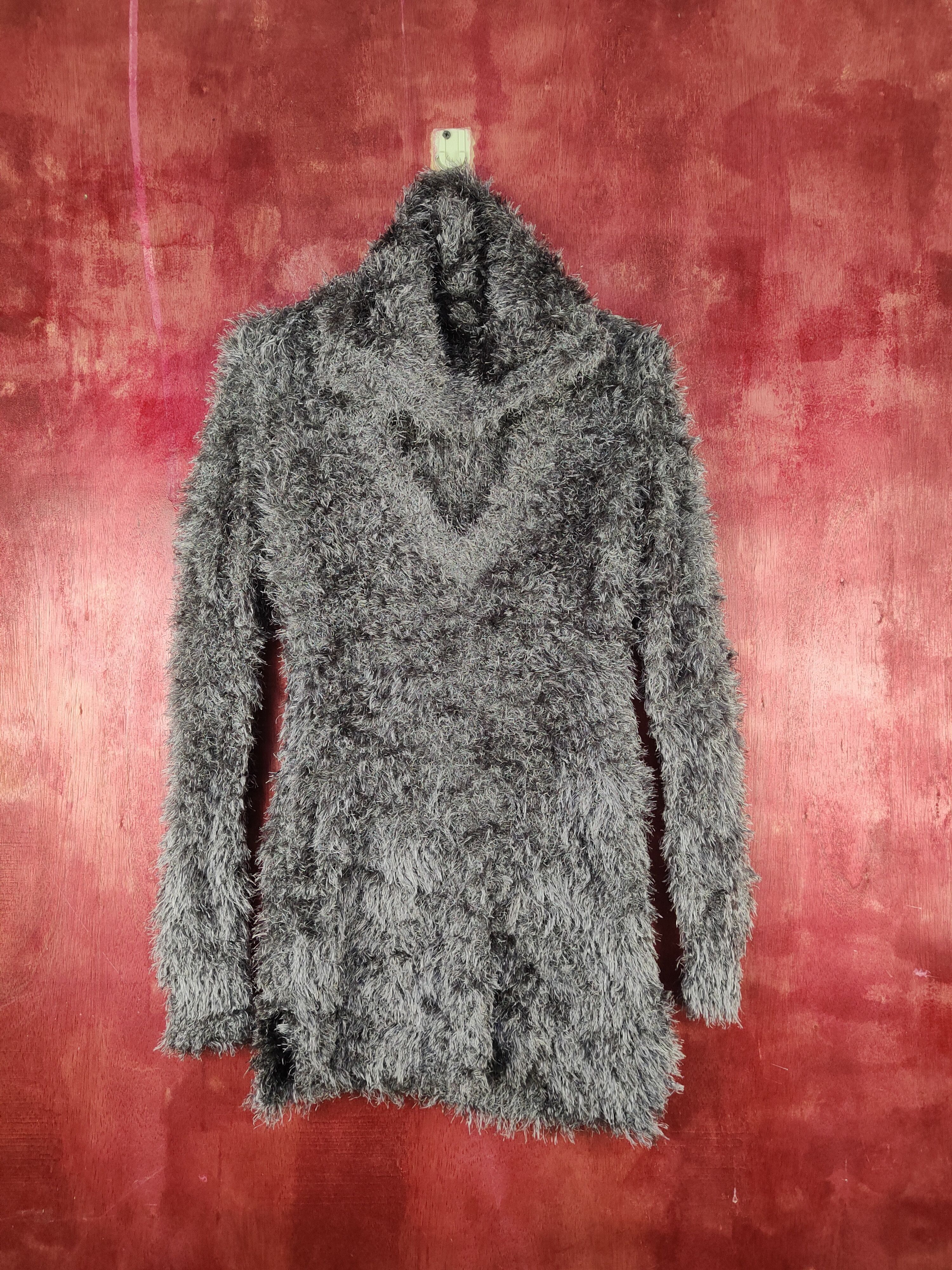Vintage Fashion by Regina Dark Gray Mohair Hoodie Knitwear