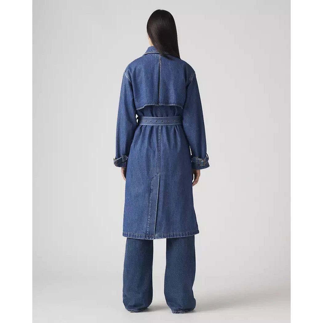 Levi's LEVIS WOMEN'S SMALL SPADE TRENCH COAT DARK WASH A89760001 Size S / US 4 / IT 40 - 4 Thumbnail