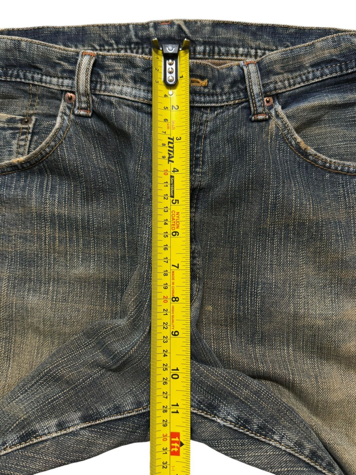 Japanese Brand Vintage 90s Japanese Mud Wash Faded Distress Wide Leg Baggy Size US 34 / EU 50 - 11 Thumbnail