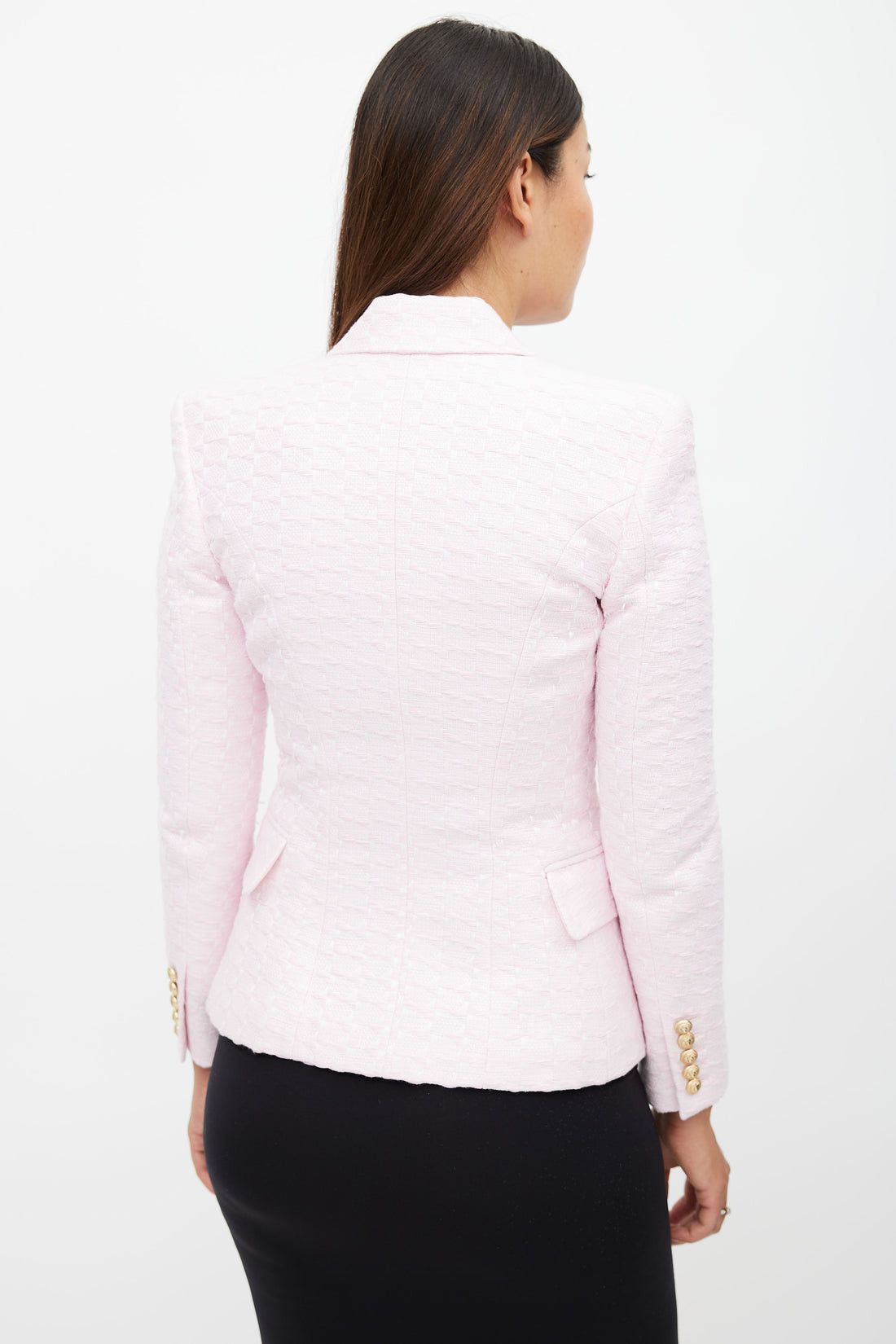 Balmain Balmain Pink Tweed Six Button Blazer Jacket EU40 Size M / US 6-8 / IT 42-44 - 5 Thumbnail