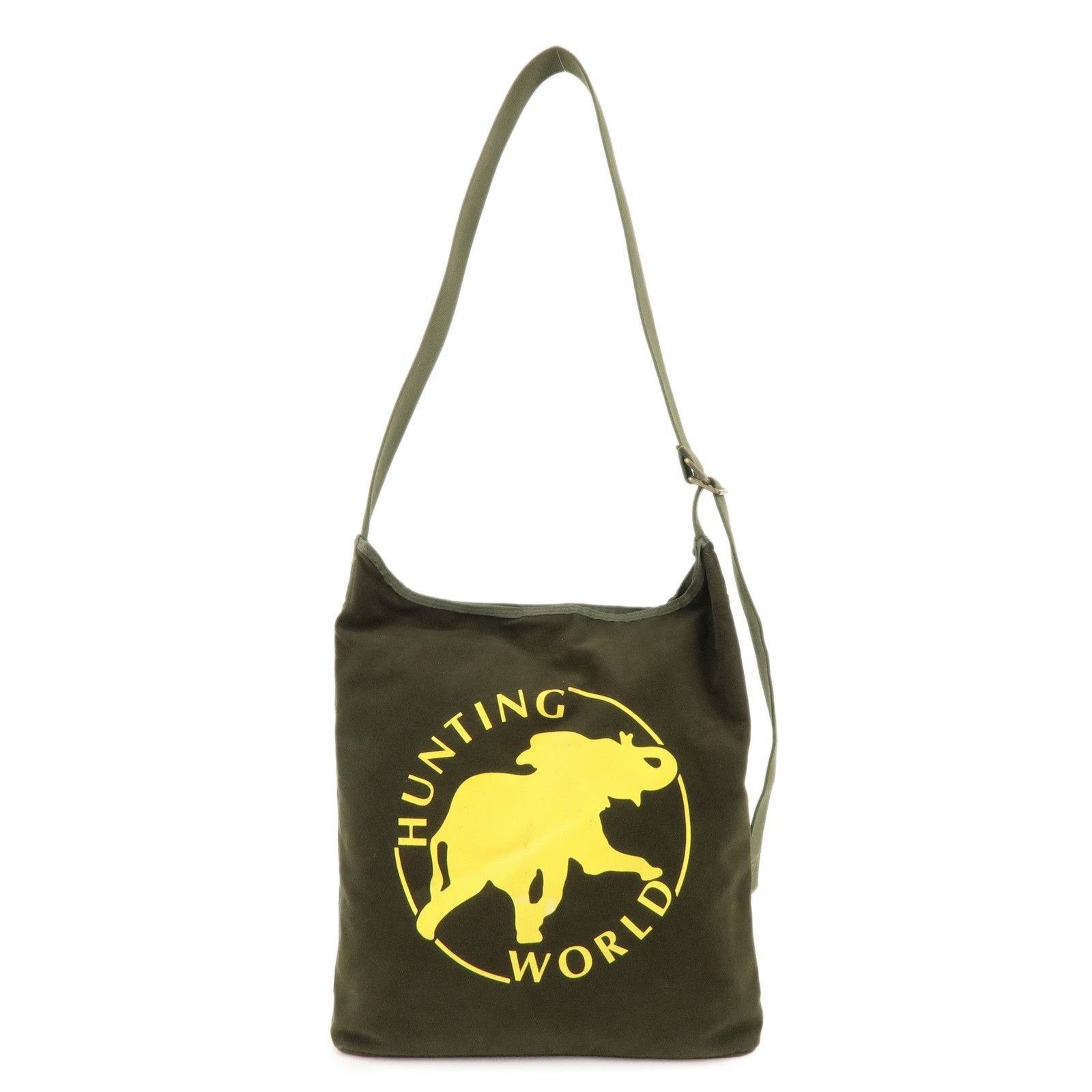 Huntington Hunting World Logo Canvas Crossbody Bag Green Size ONE SIZE - 1 Thumbnail