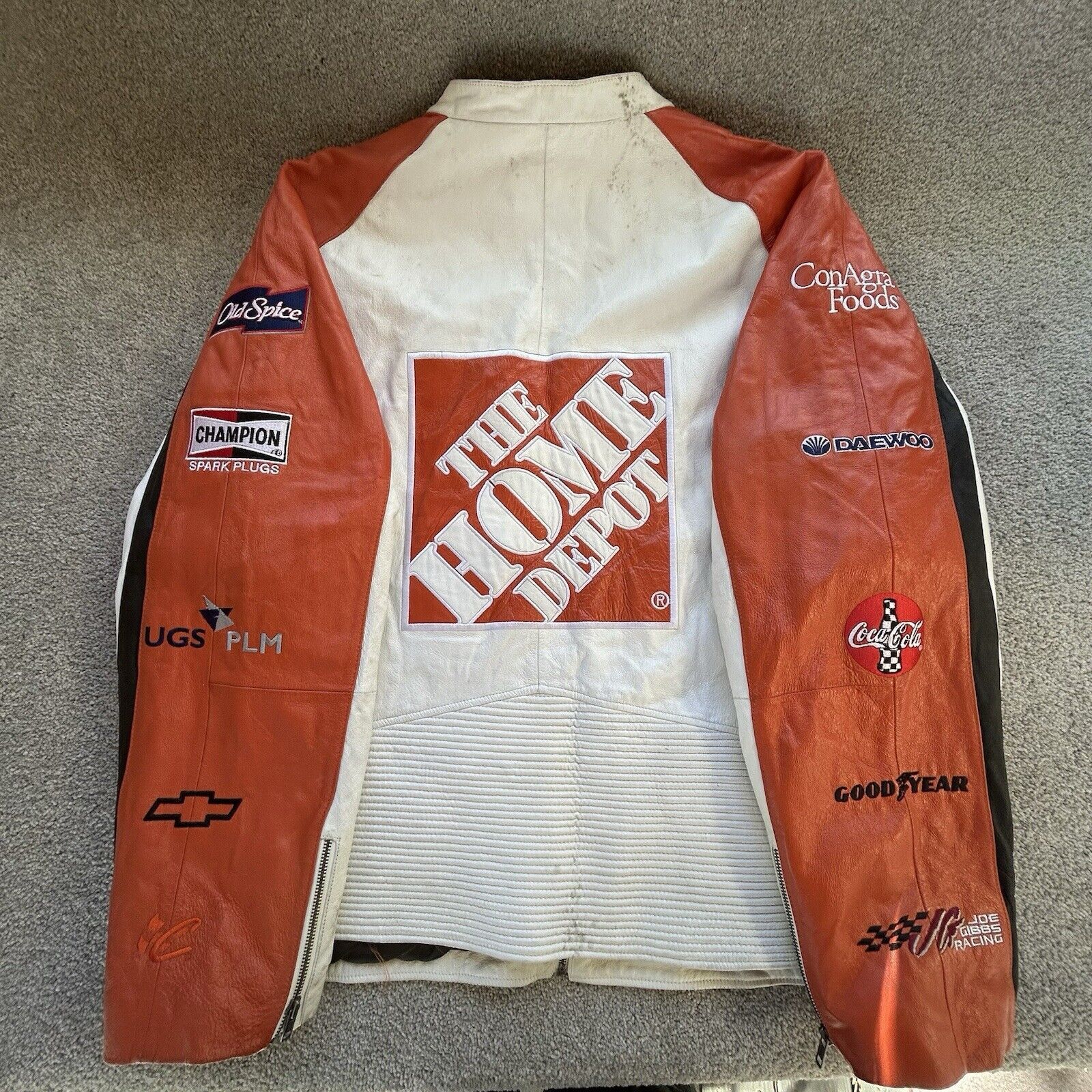 Vintage Nascar Leather Jacket Adult XXL Tony Stewart