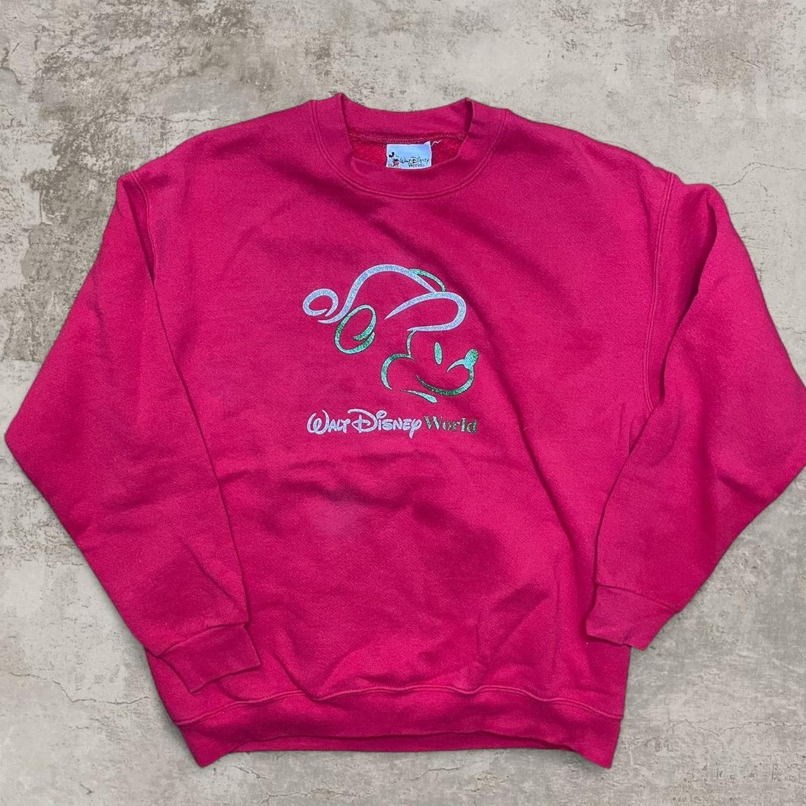 Disney 90s Mickey Mouse Disney World red crewneck sweatshirt size L Size US L / EU 52-54 / 3 - 1 Thumbnail