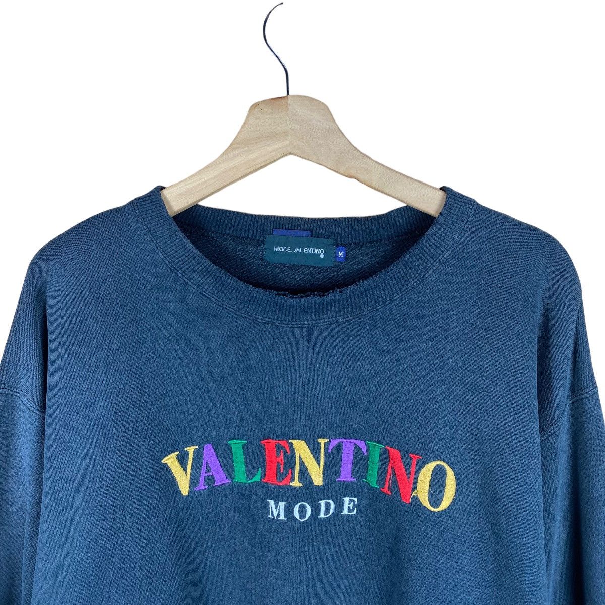VINTAGE VALENTINO MODE SPELLOUT MULTICOLOR SWEATSHIRT