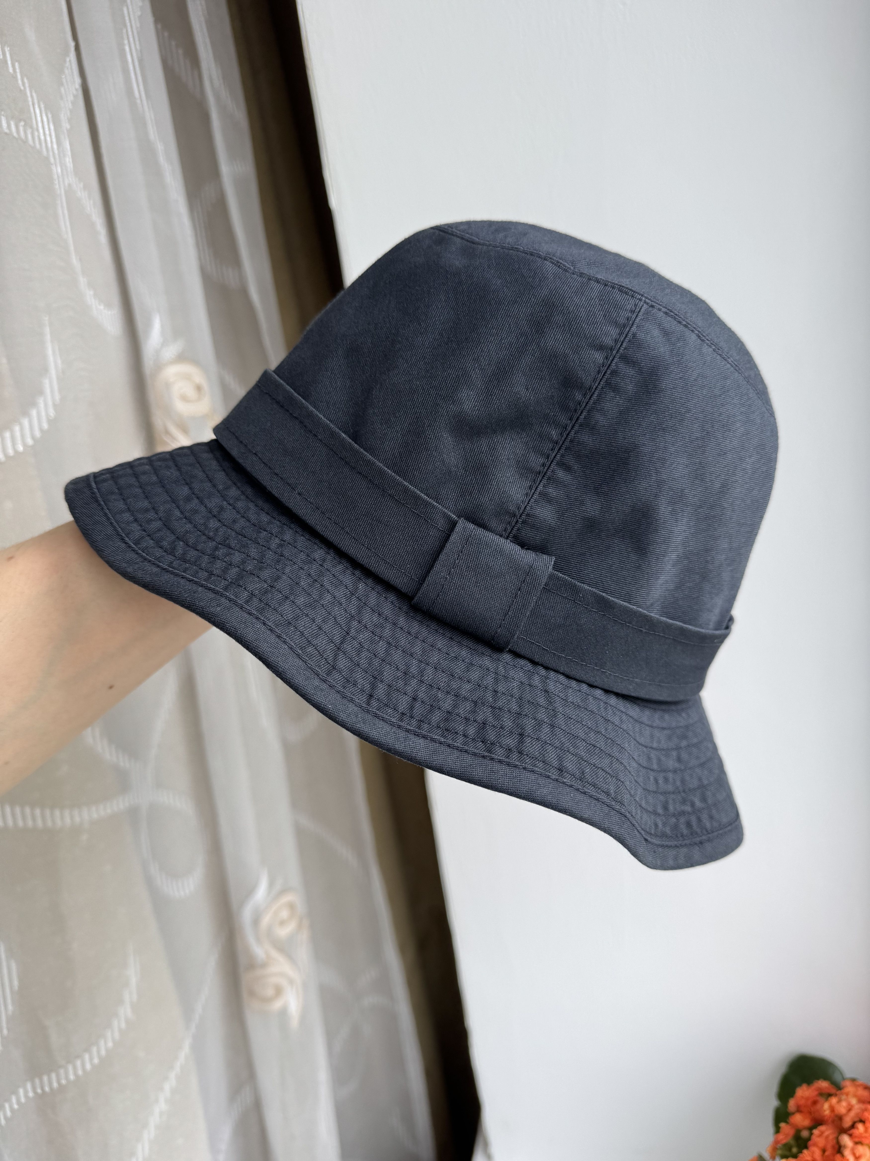 Burberry Vintage 90s Burberrys Bucket Hat Navy Blue Nova Check Cap Size ONE SIZE - 3 Thumbnail
