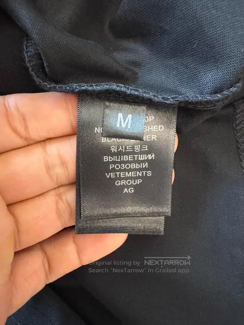 Vetements Vetements Classic T-Shirt, Black, Size M Size US M / EU 48-50 / 2 - 5 Thumbnail