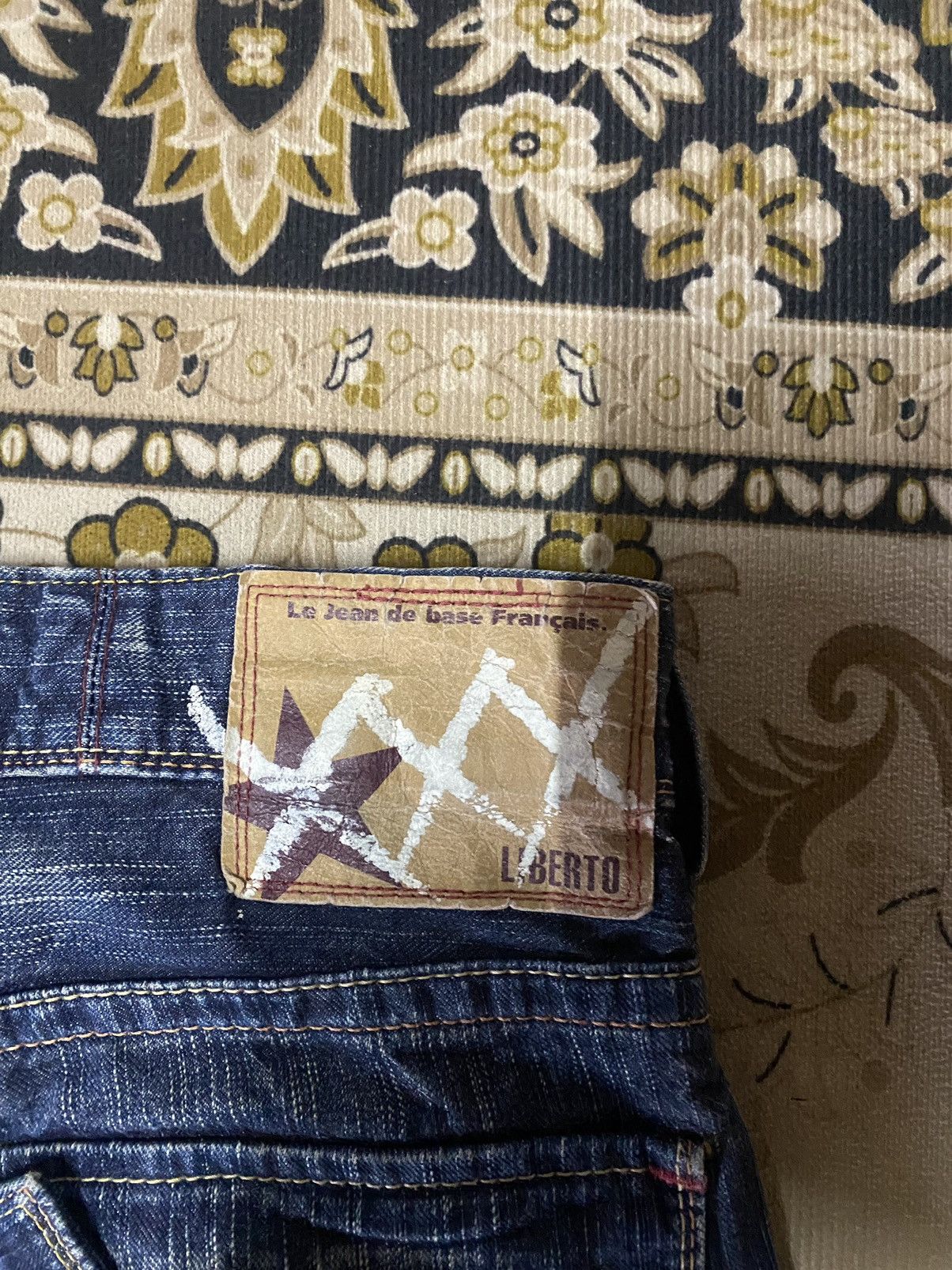 If Six Was Nine Japanese Brand Liberto Xxx Flare Distressed Denim Size US 33 - 11 Thumbnail