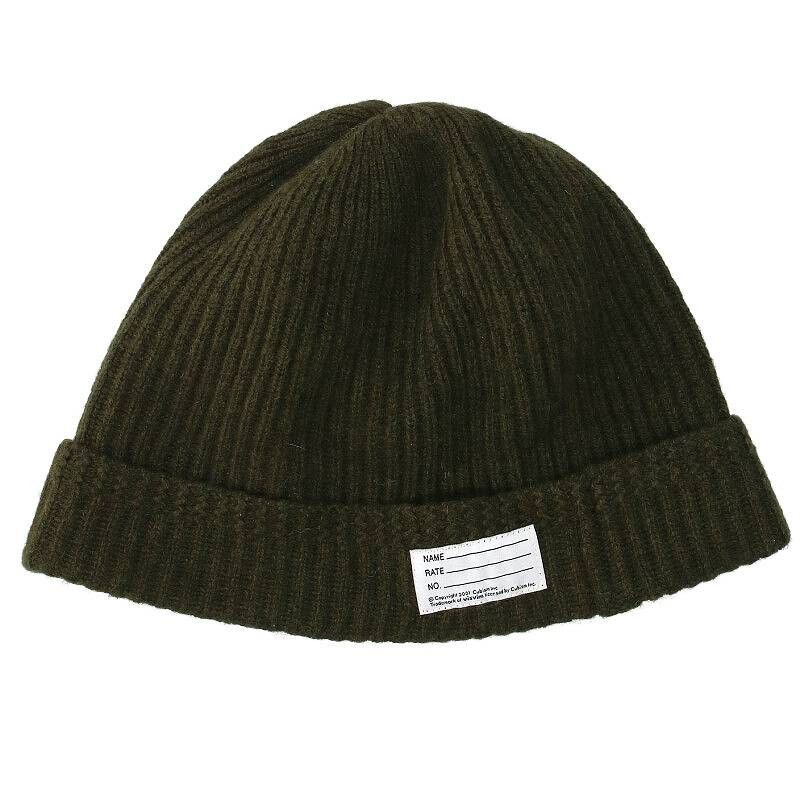 image of Visvim Wool Cashmere Knit Beanie in Green, Men's
