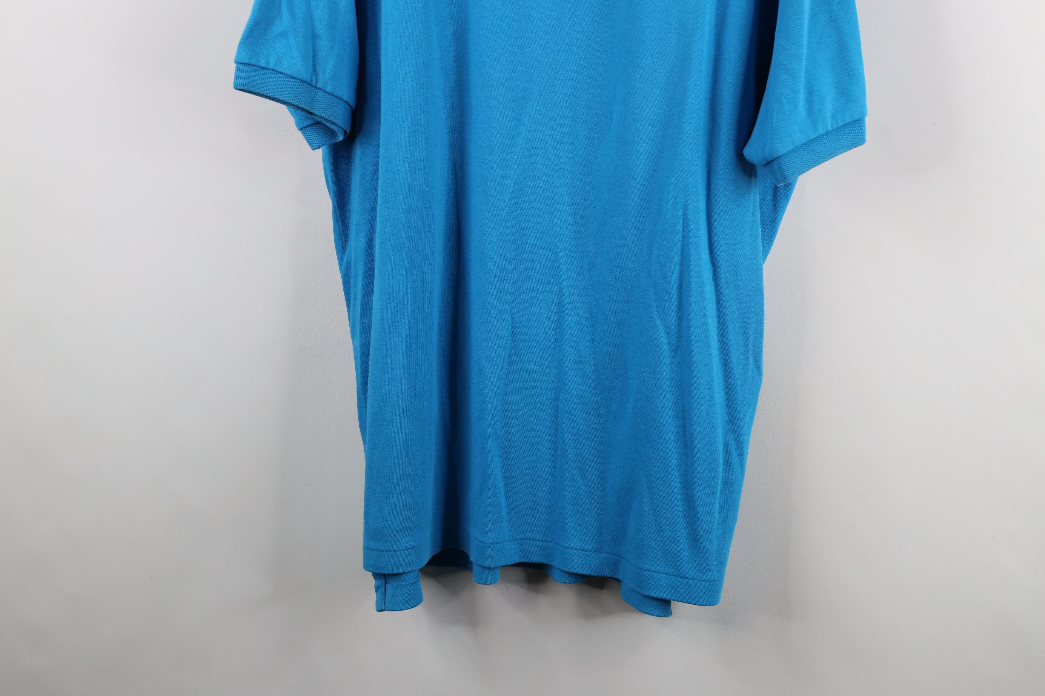 Ralph Lauren × Vintage Vintage 90s Ralph Lauren Cotton Knit Golf Polo Shirt Blue Size US L / EU 52-54 / 3 - 3 Thumbnail
