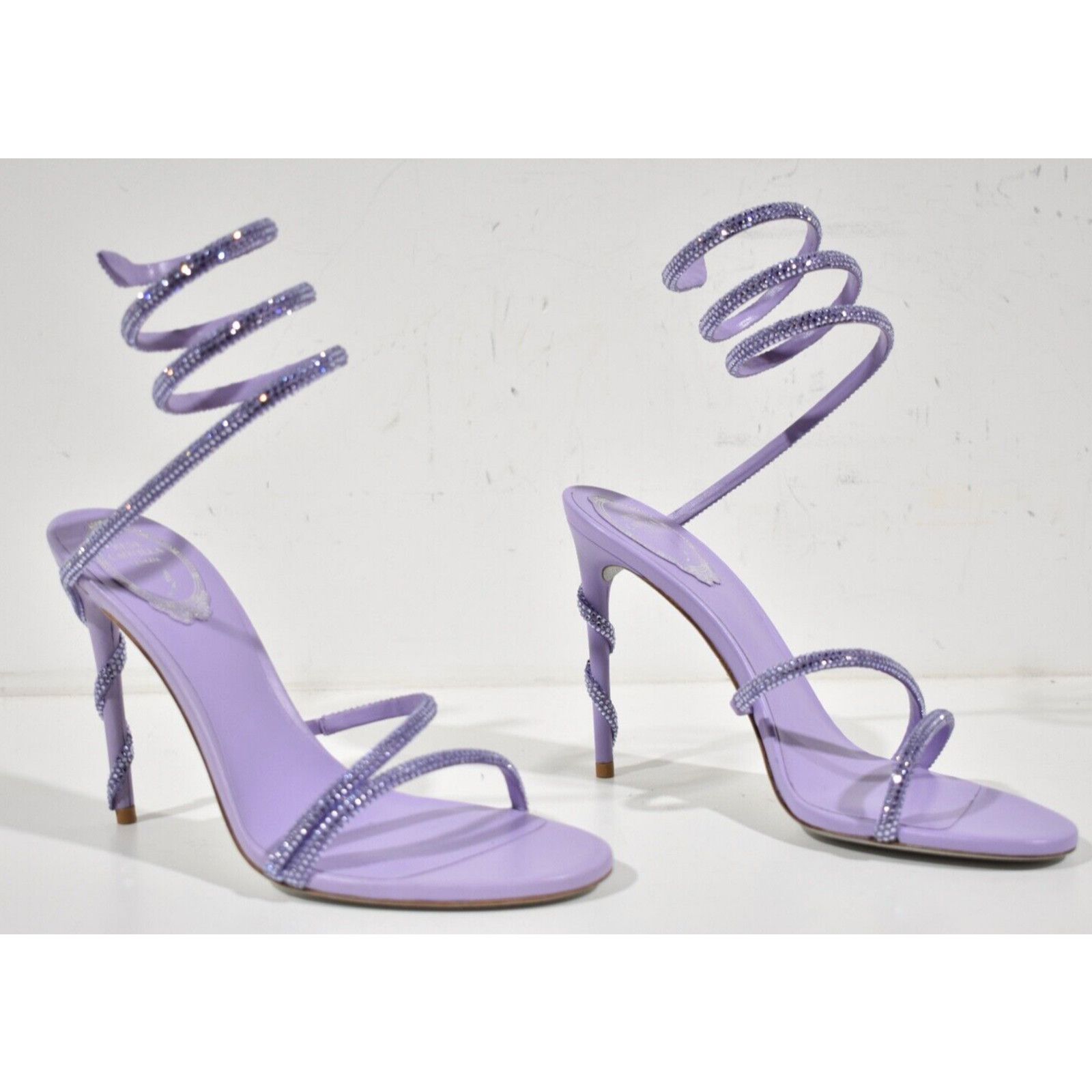 Rene Caovilla Margot Strass Ankle Wrap Strap Sandal Heel Pump 40 Size US 10 / IT 40 - 4 Thumbnail