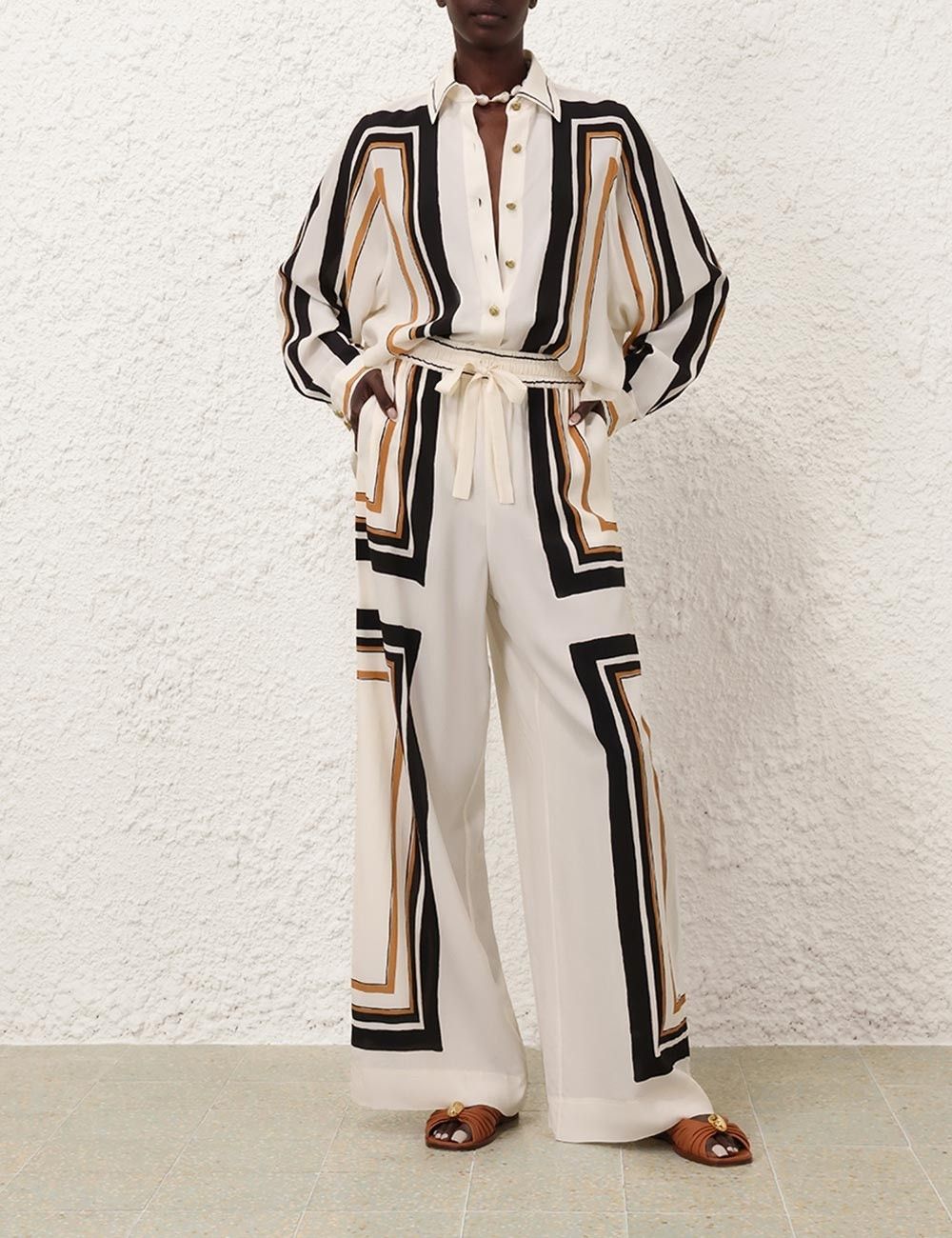 Zimmermann oc11z1025 Oversized Shirt in Multicolor Size L / US 10 / IT 46 - 7 Thumbnail