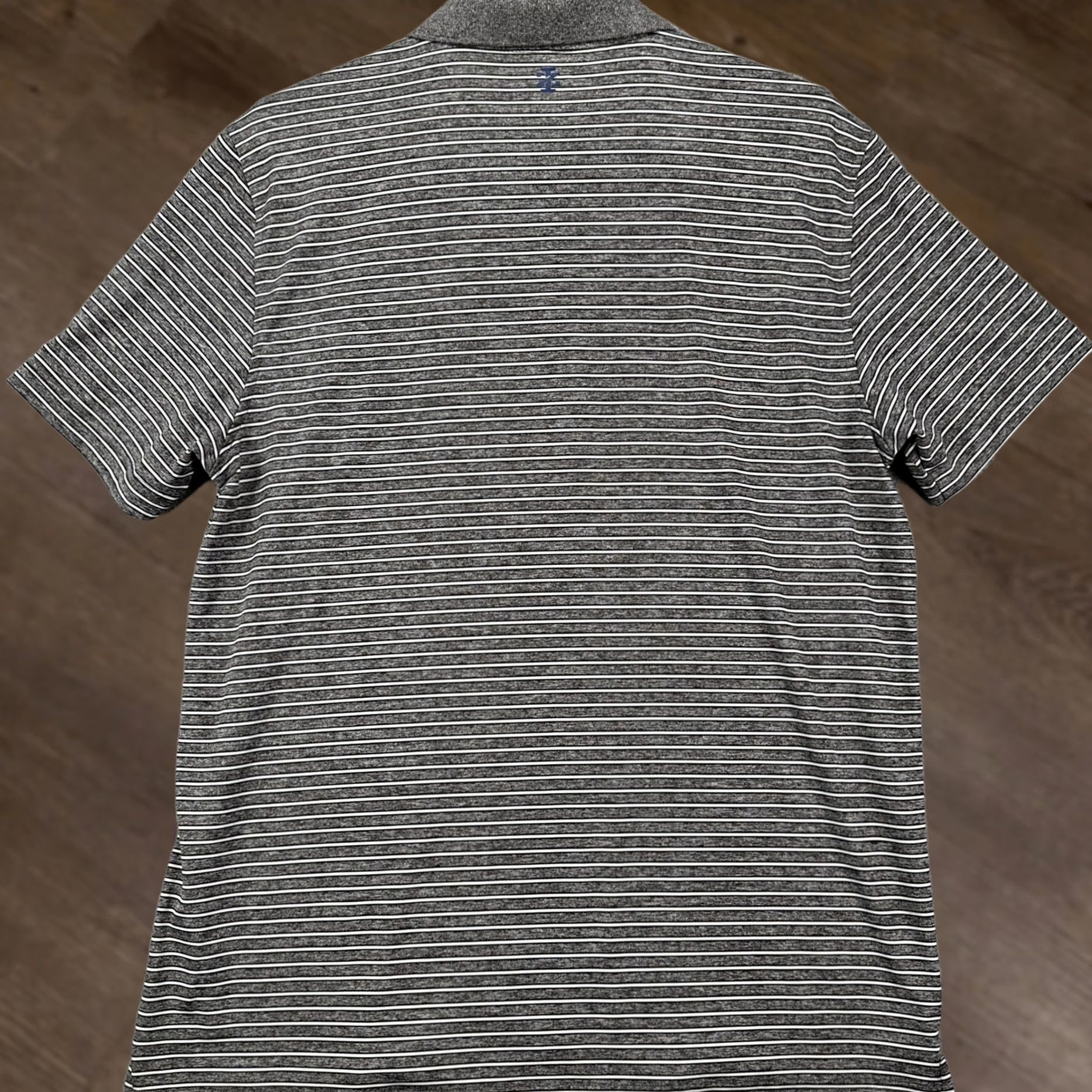 Izod Izod Golf Polo Shirt Short Sleeve Men Medium Gray Striped Performance Stretch Logo Rugby Size US M / EU 48-50 / 2 - 1 Thumbnail