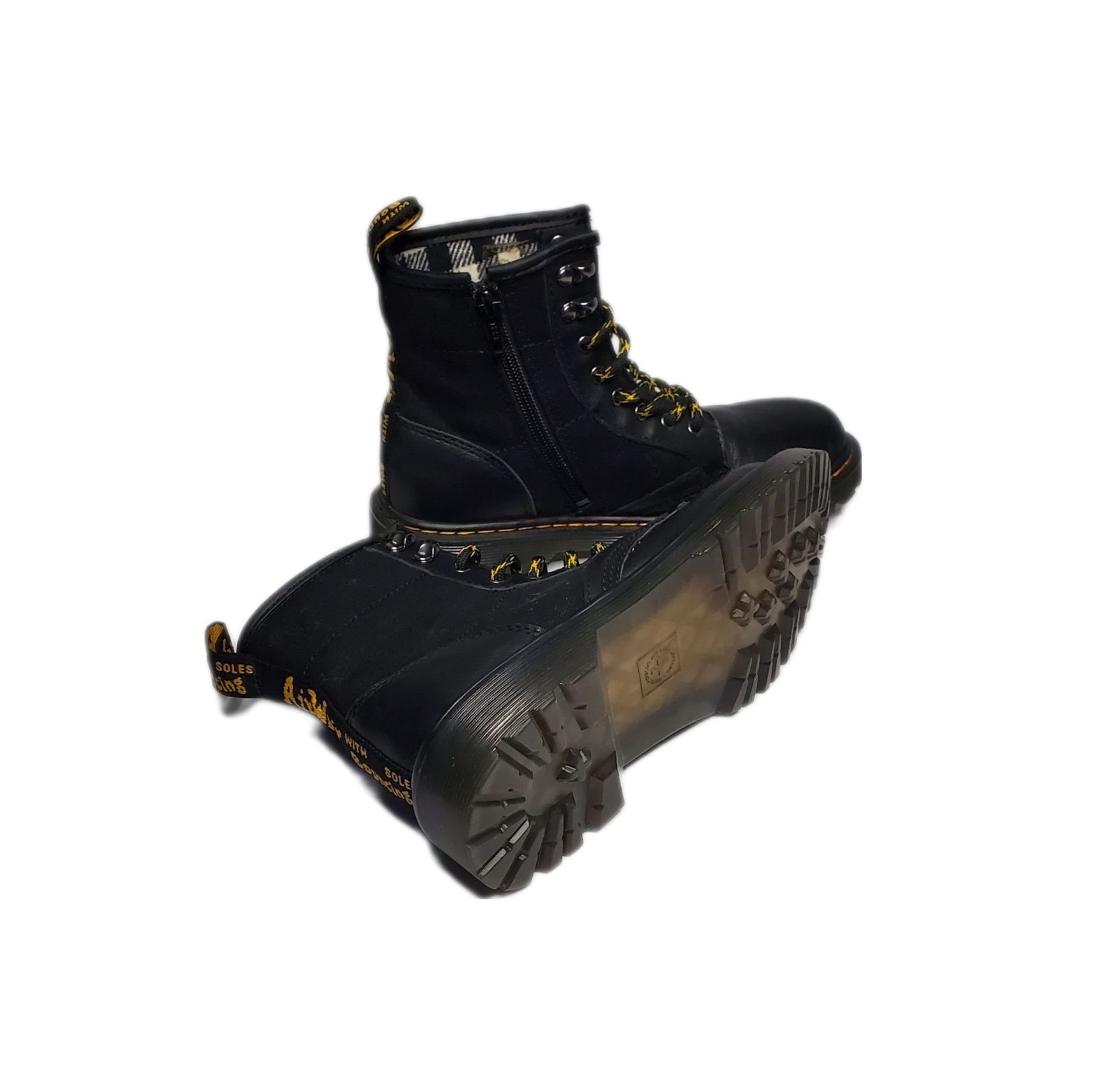 Vintage Doc Martens Canvas and Leather Youth Boots Size US 4.5 / IT 34.5 - 7 Thumbnail