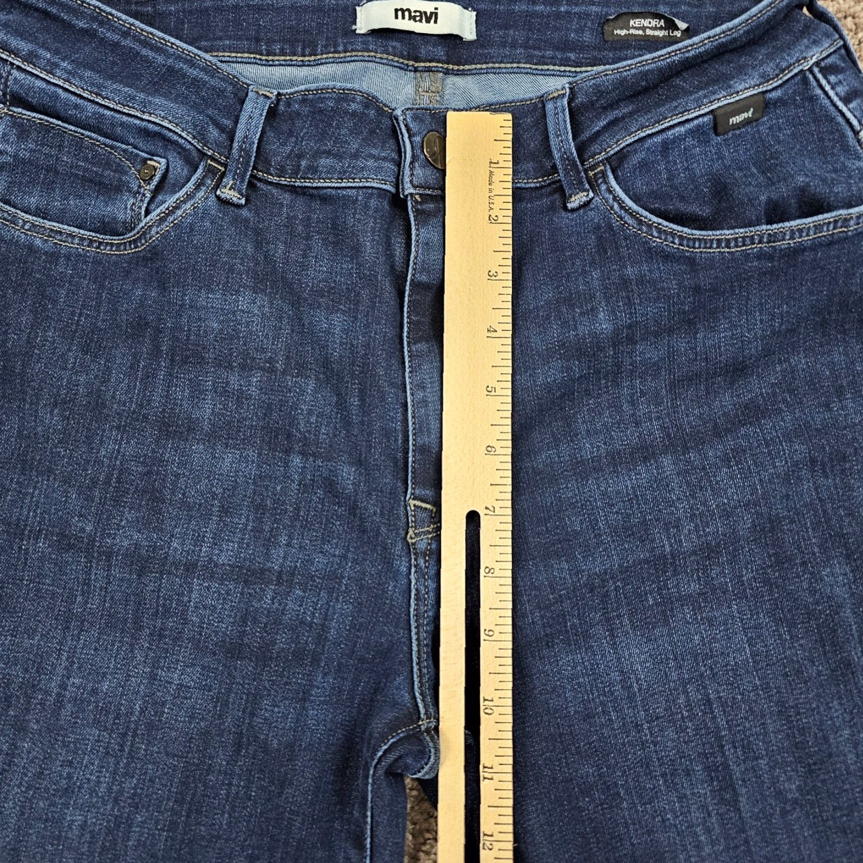 Mavi Mavi Jeans Womens High Rise Straight Leg Stretch Denim 28x31 Dark Wash Kendra Size 24" / US 00 / IT 34 - 4 Thumbnail