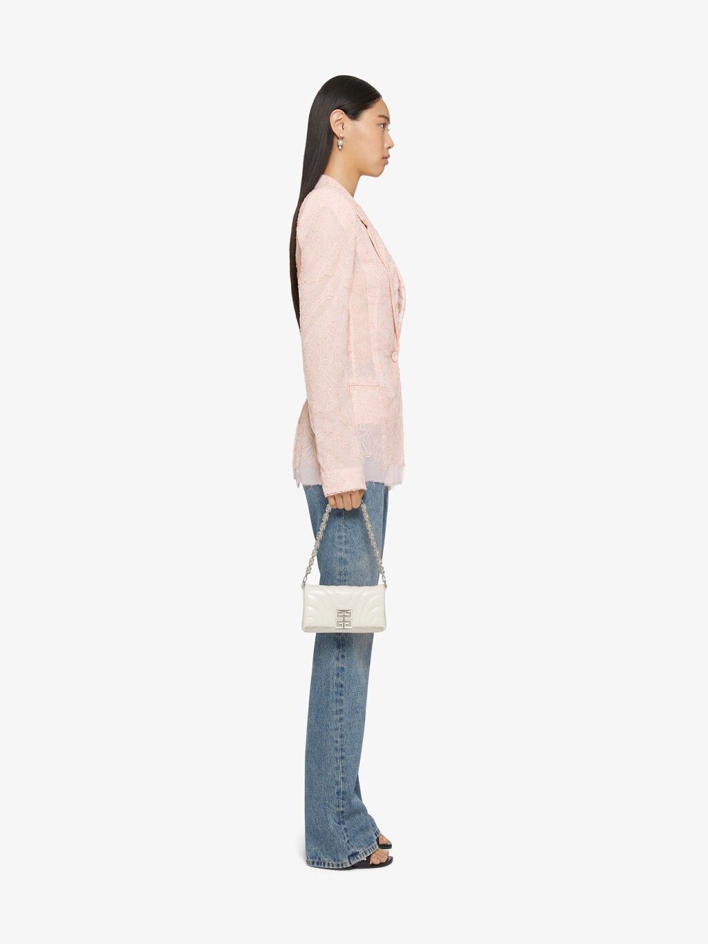 Givenchy o1w1db10325 Bi Lace Jacket in Blush Pink Size XS / US 0-2 / IT 36-38 - 3 Thumbnail