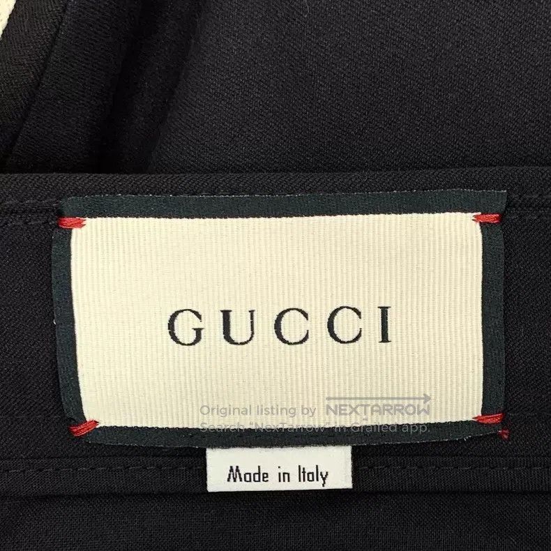 Gucci Gucci Black side stripe logo letter cotton casual trousers Size US 32 / EU 48 - 6 Thumbnail