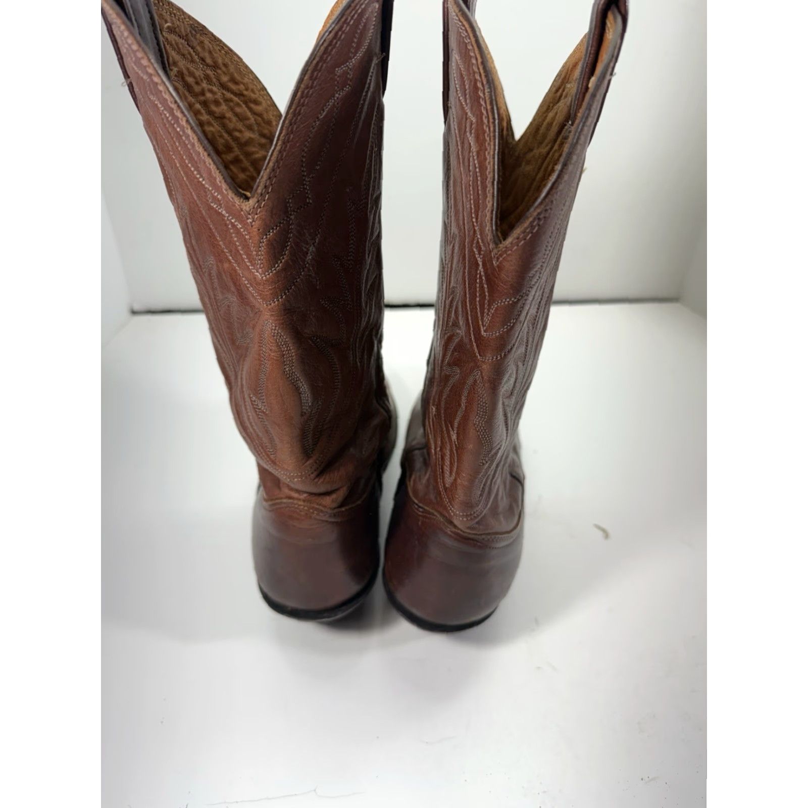 Vintage Nocona Boots Cowboy Boots Men Size 8 D Brown Leather Western Rodeo Vintage USA Boots Size US 8 / EU 41 - 6 Thumbnail