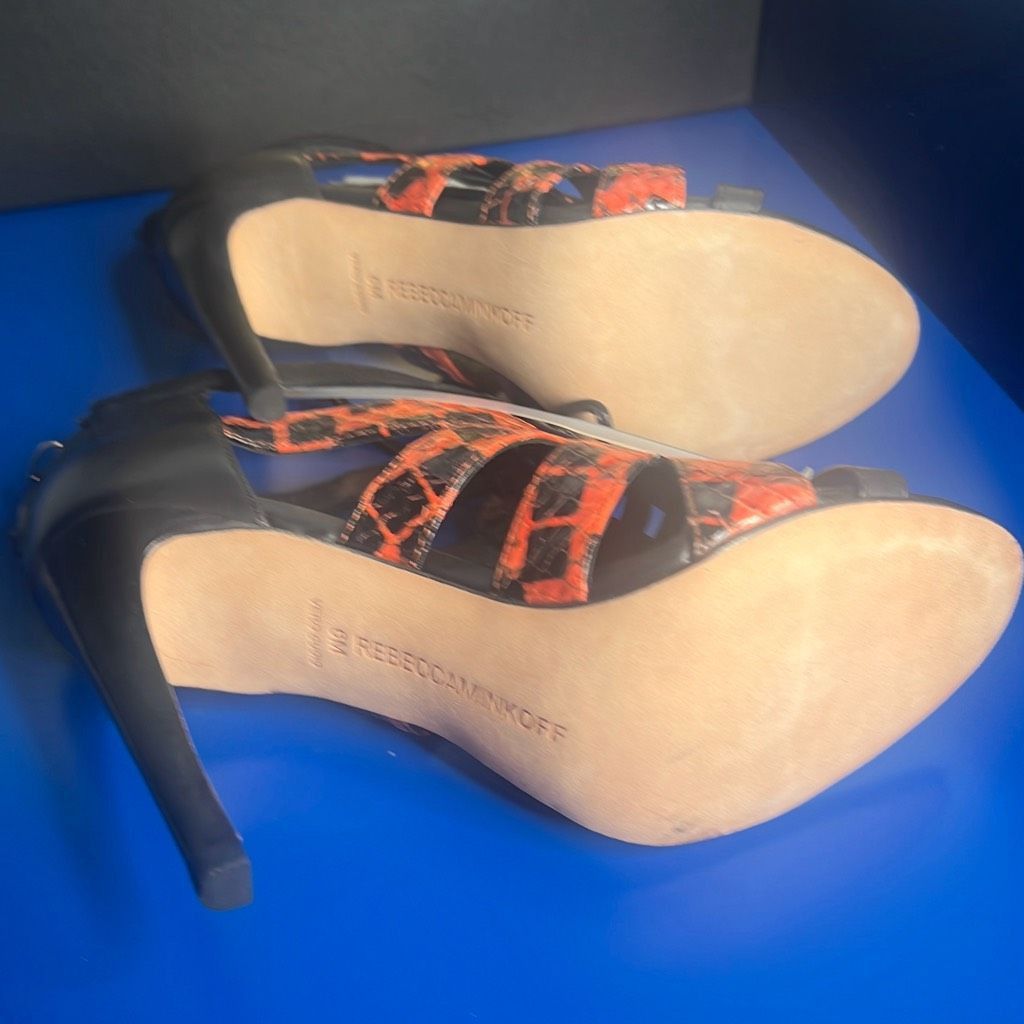 Rebecca Minkoff Nib Rebecca Minkoff Black Red Snake Print Lace High Heels Booties 36 / 6 Size US 6 / IT 36 - 8 Thumbnail