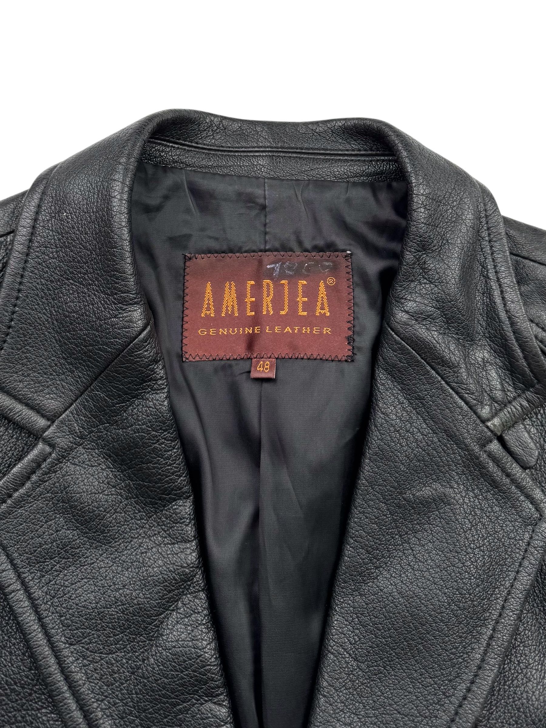 Japanese Brand Vintage Leather Blazer Jacket W124(V9) Size US M / EU 48-50 / 2 - 4 Thumbnail