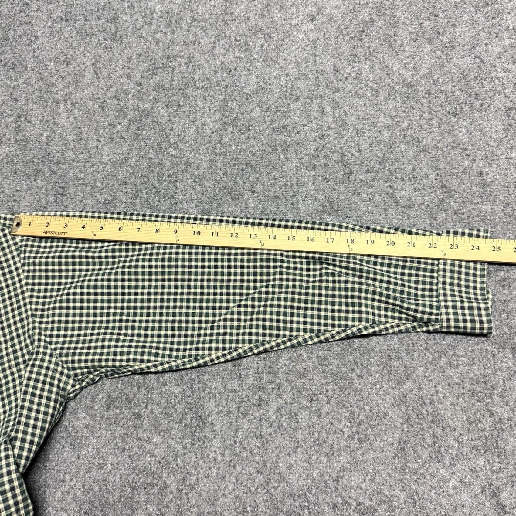 Brooks Brothers VINTAGE Brooks Brothers Shirt Mens M Green Plaid Long Sleeve Button-Up Pocket USA Size 40R - 6 Thumbnail