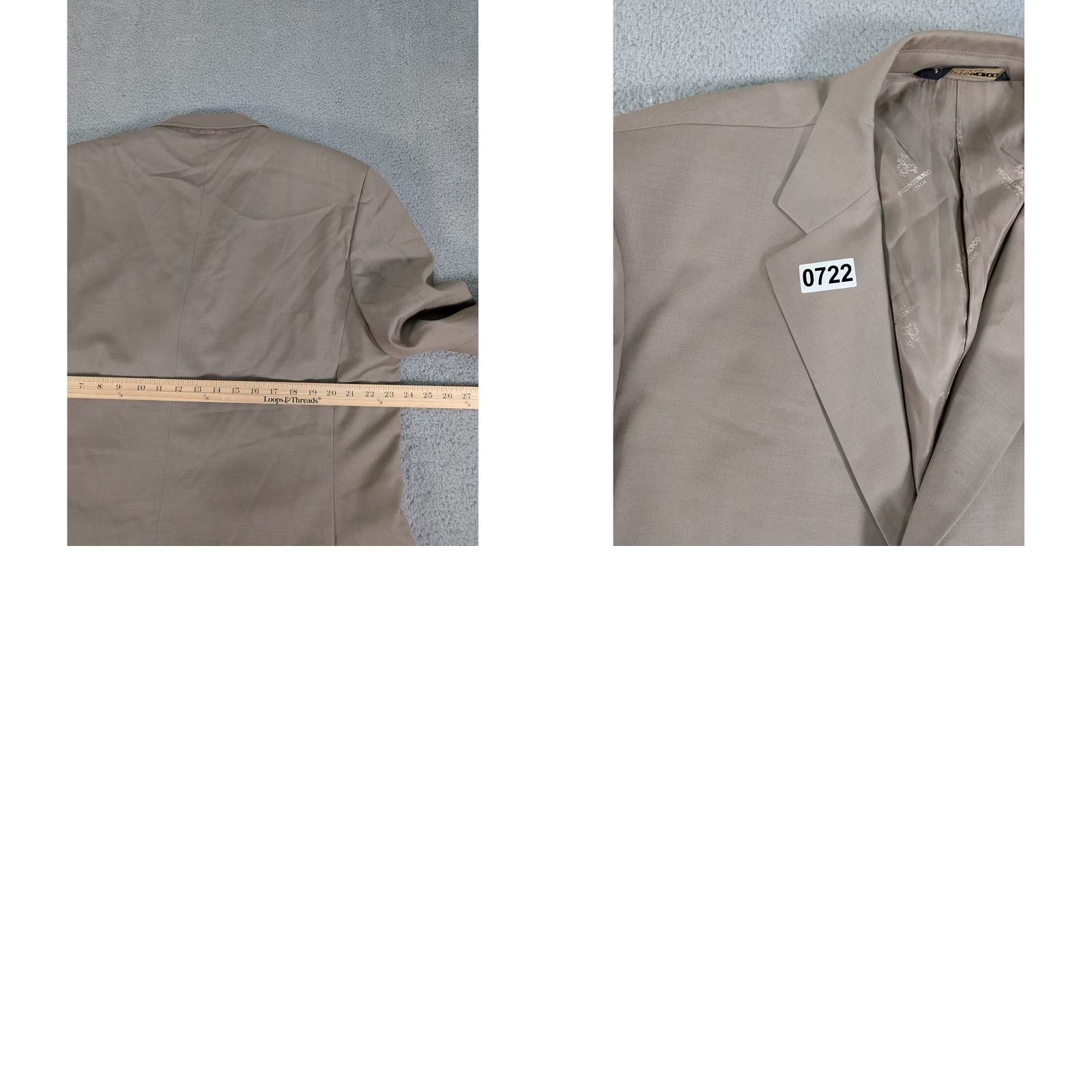 Vintage Pronto Mondo Blazer Mens 46R Merino Wool Hand Tailored Italy Sport Coat Jacket Size 46R - 8 Thumbnail