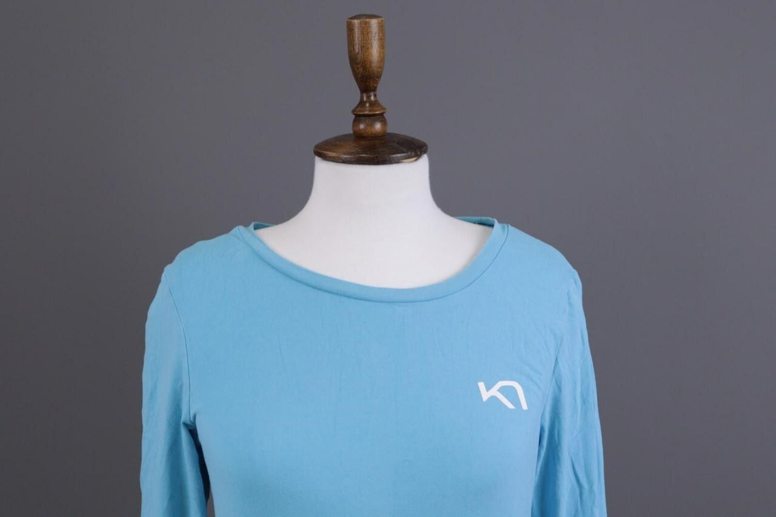 Designer Kari Traa Blue Long Sleeve Activewear Top Base Layer Size S Size S / US 4 / IT 40 - 2 Thumbnail