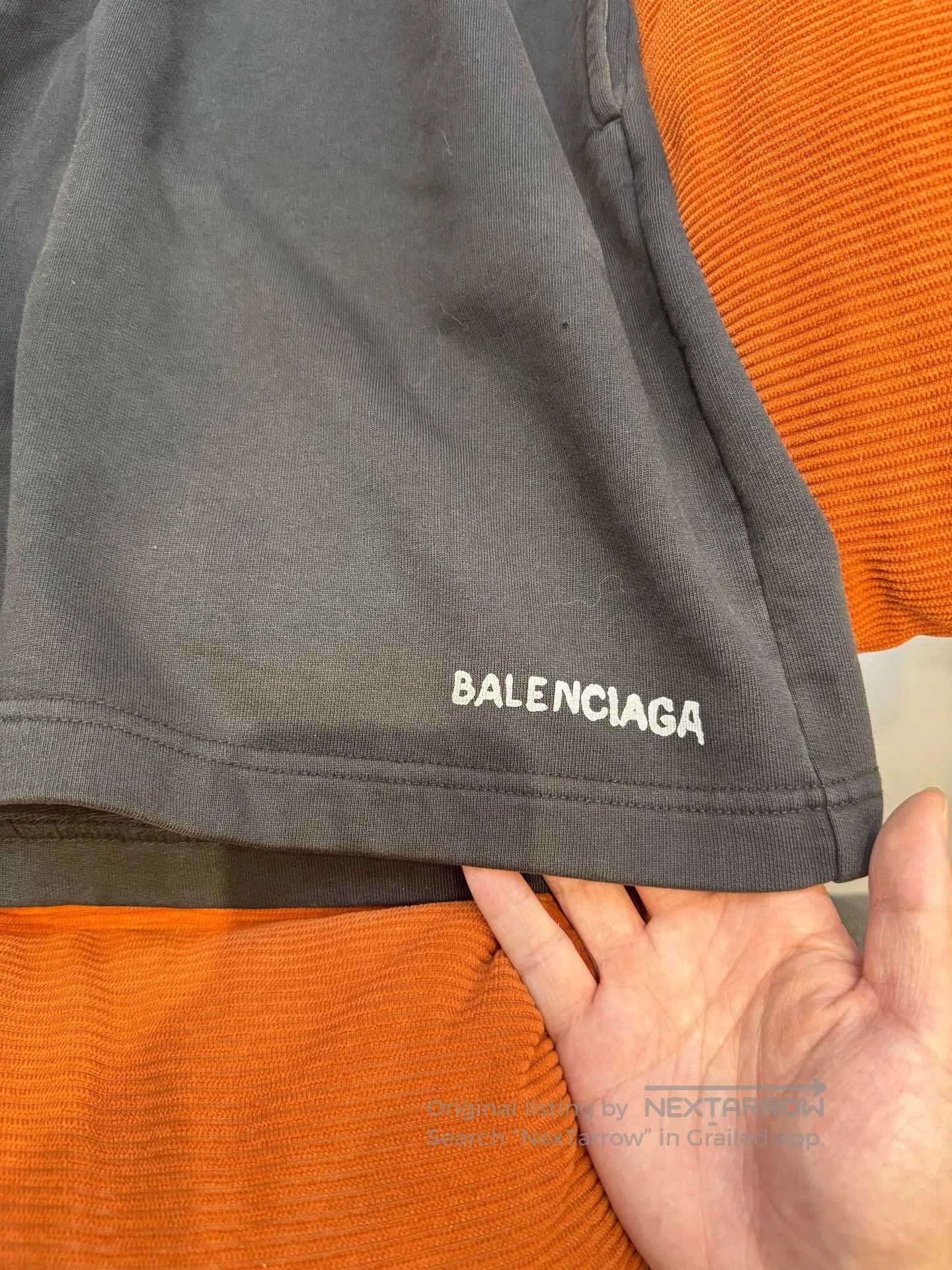 Balenciaga Logo Print Casual Shorts.
