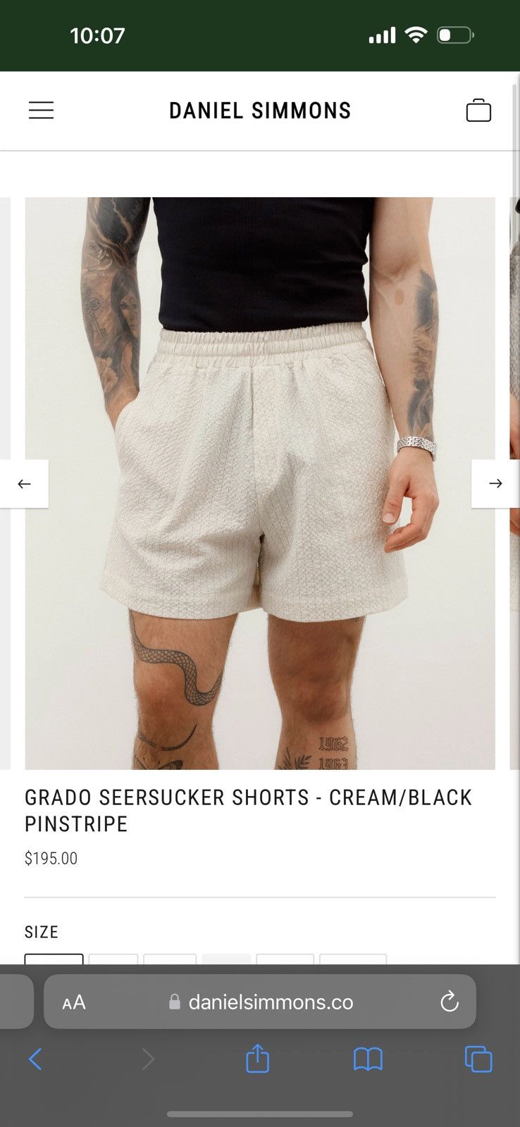 Designer Daniel Simmons GRADO SEERSUCKER SHORTS Size US 31 - 1 Thumbnail