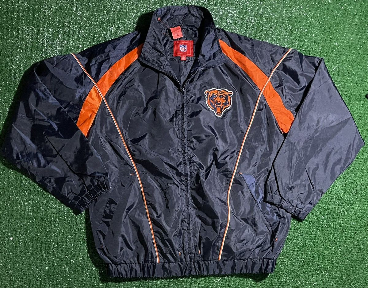 image of Nfl Chicago Bears Jacket in Navy/Orange, Men's (Size Large)