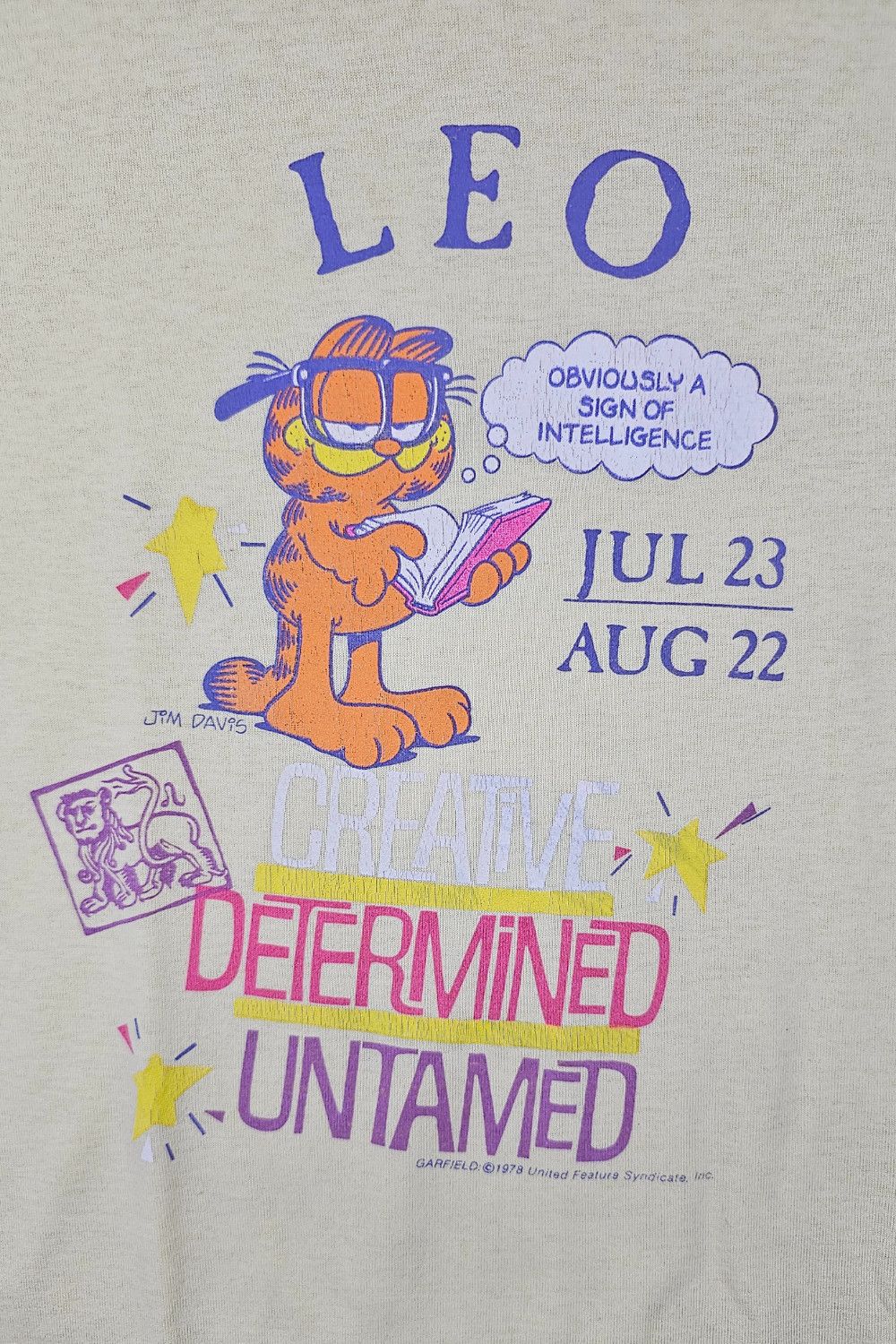 Vintage 1978 Garfield “LEO – Creative / Determined / Untamed” Tee Size US L / EU 52-54 / 3 - 3 Thumbnail