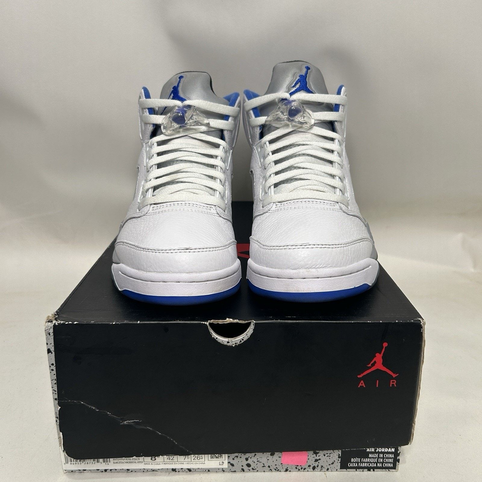Jordan Brand Nike Air Jordan 5 Retro “Stealth 2.0/White Blue Grey” Size US 8.5 / EU 41-42 - 2 Thumbnail